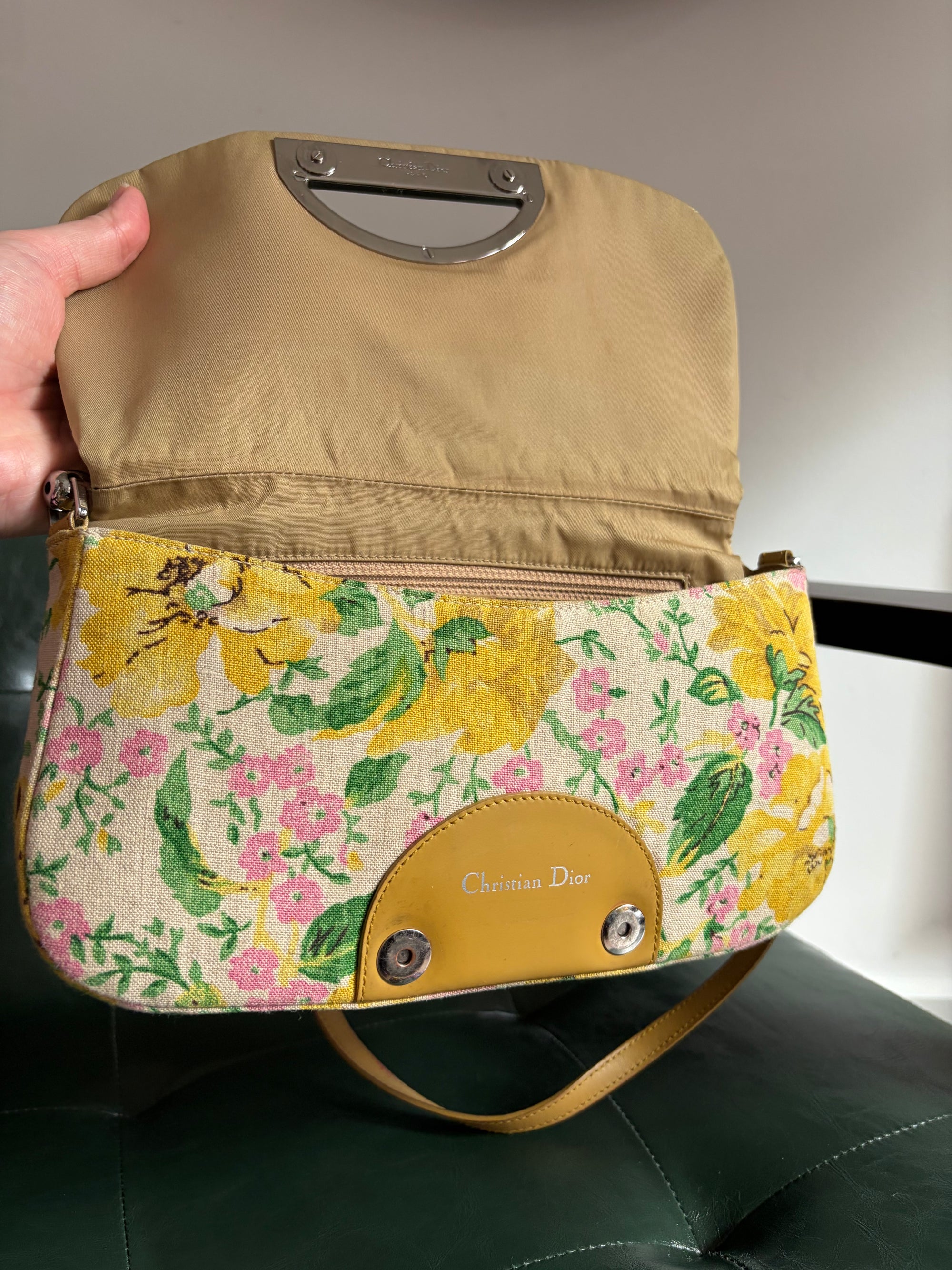 Vintage Floral Dior Malice Shoulder Bag