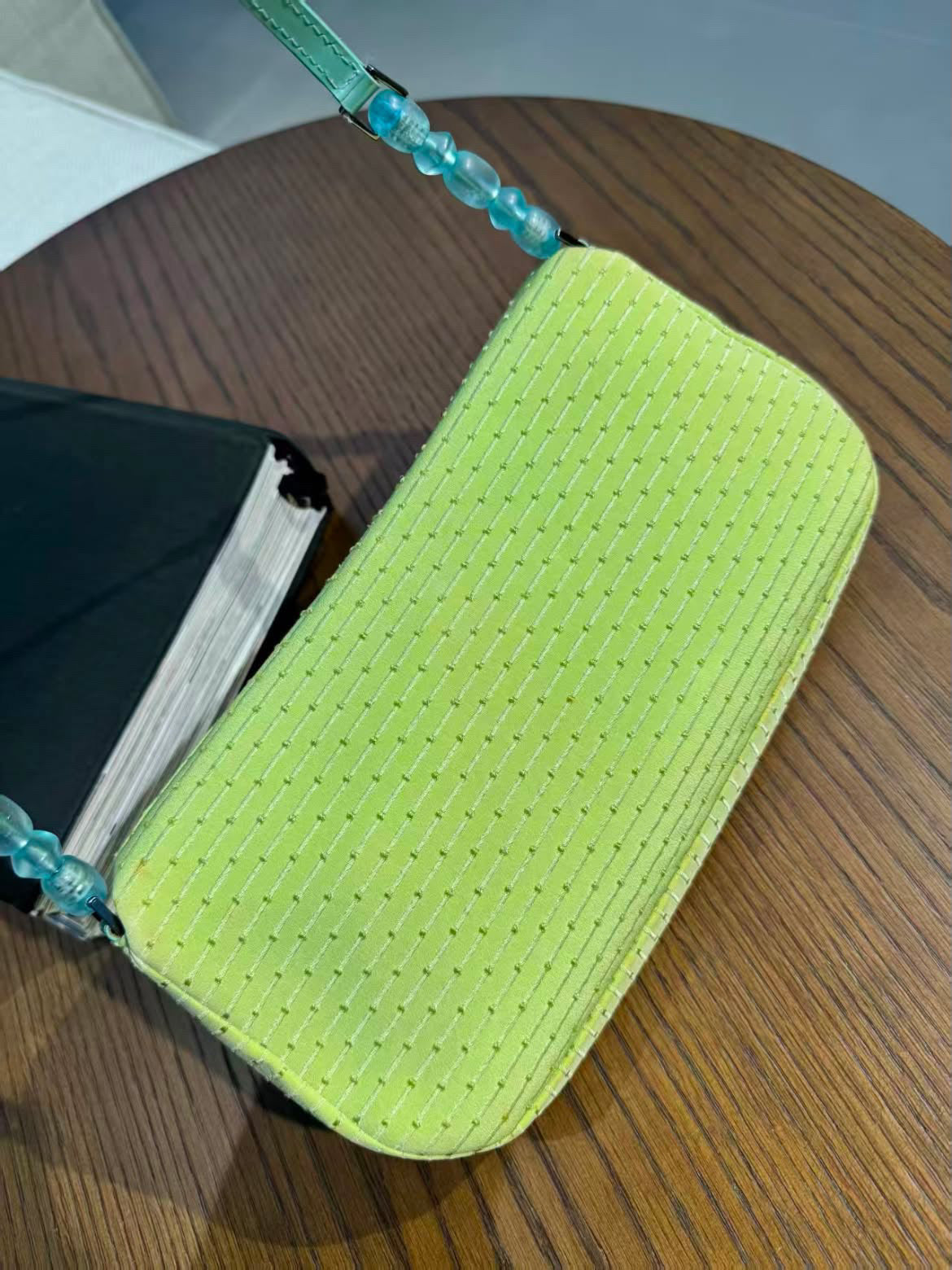 Limited edition green embellished Dior malice bag