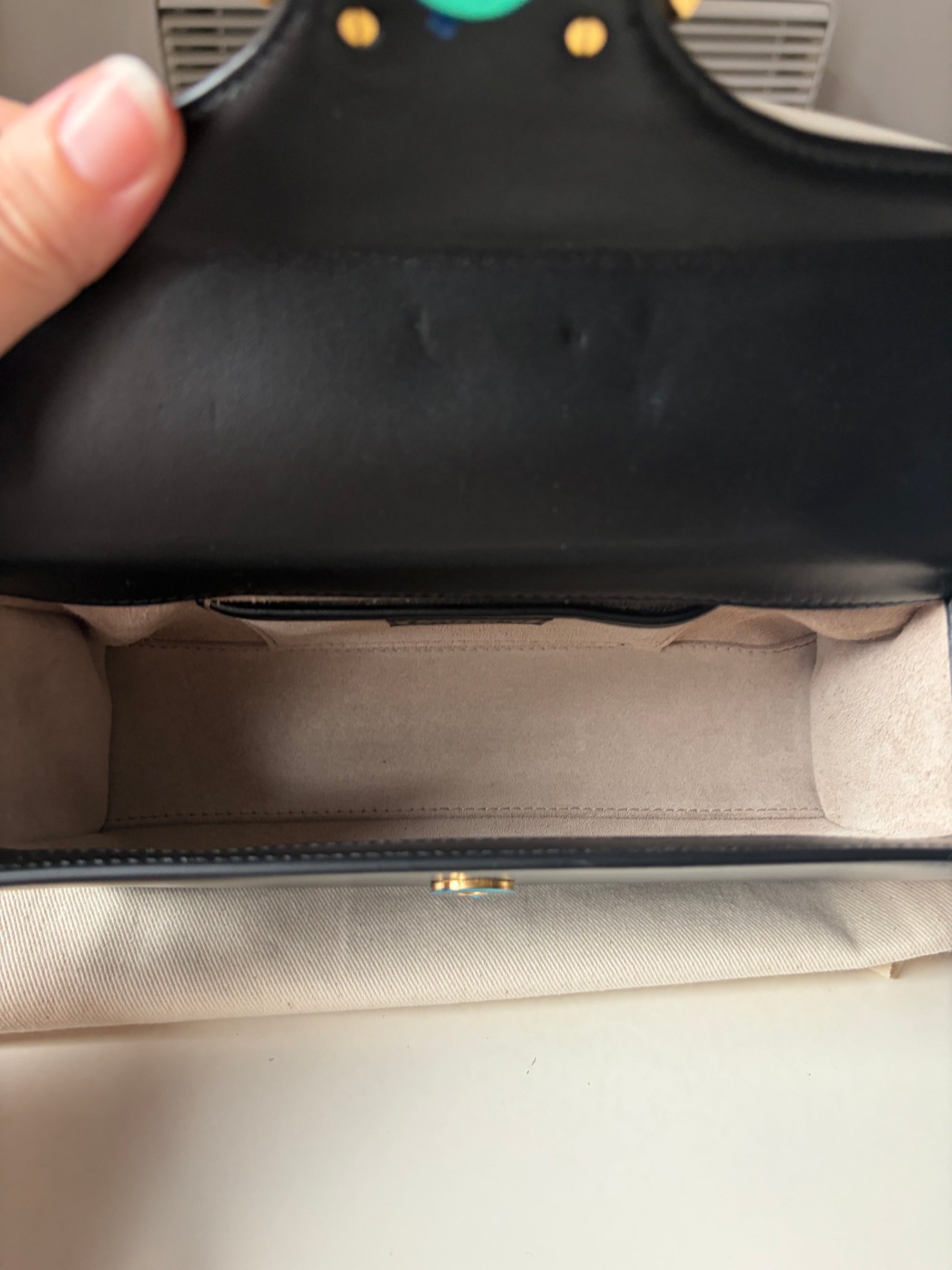 Lanvin nano pencil tote cat bag black and gold