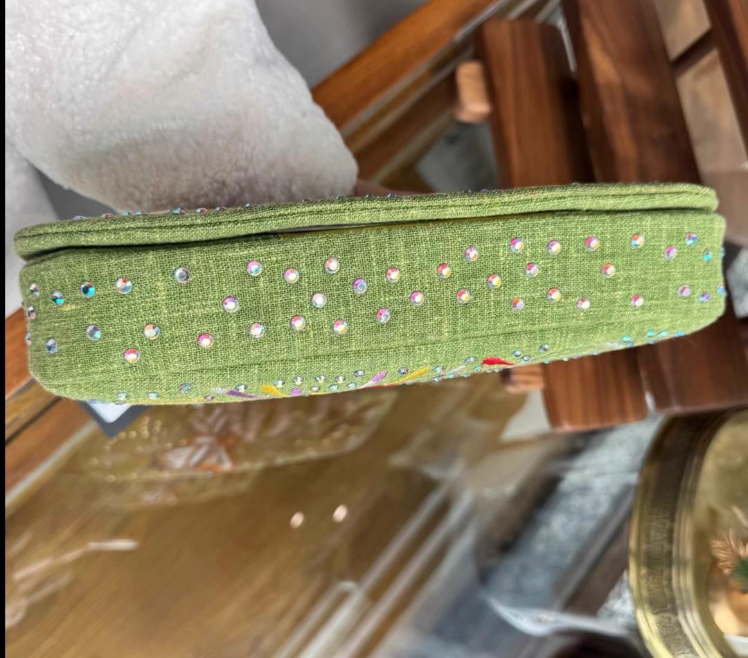 Vintage Dior Green Butterfly Malice Bag