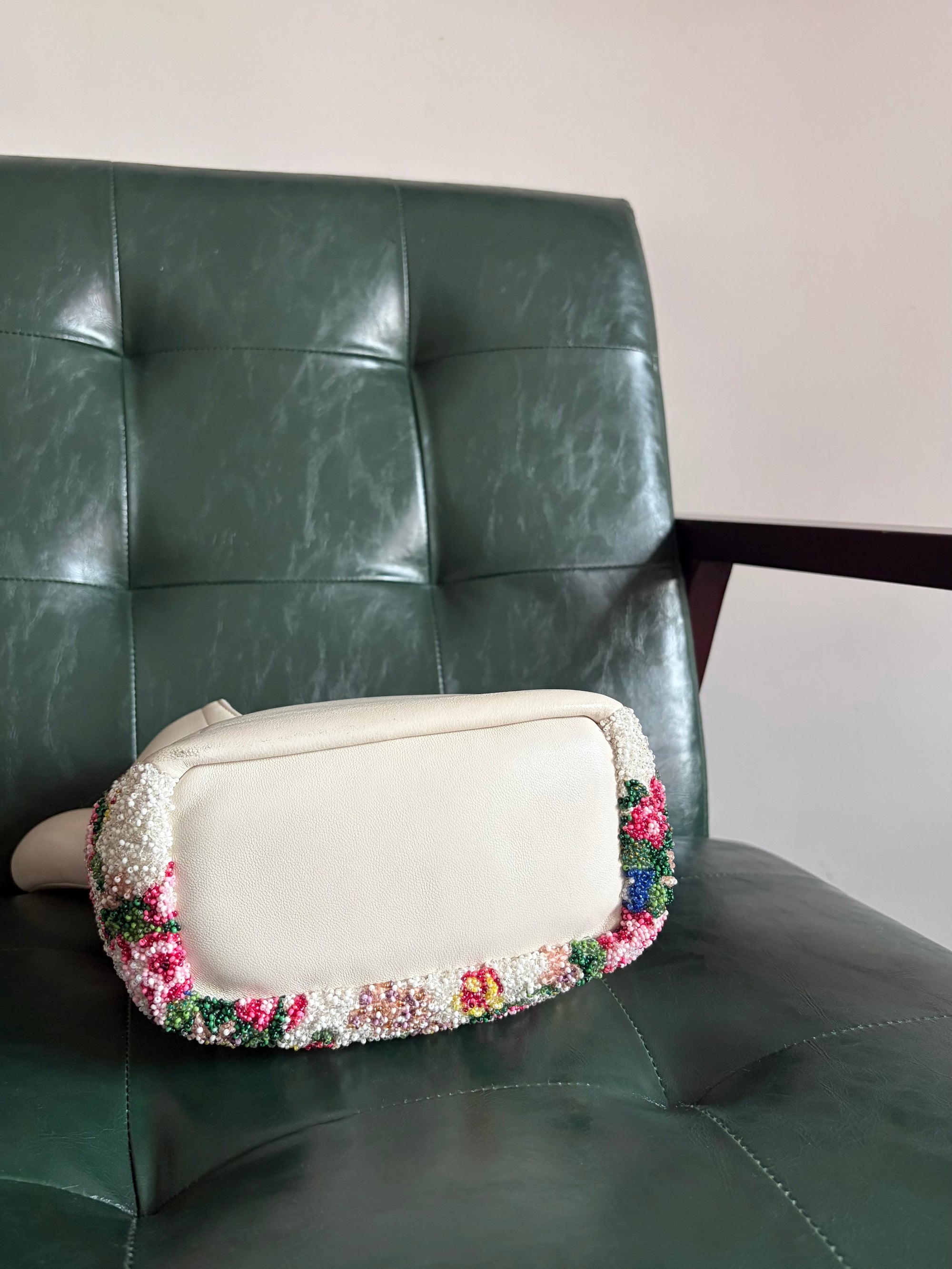 Special Edition Floral Beaded Loewe Mini Squeeze Bag
