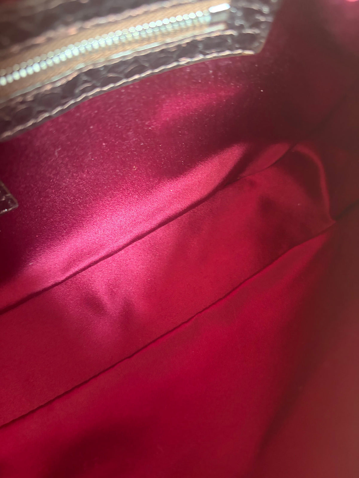 Fendi vintage purple and bronze metallic baguette bag