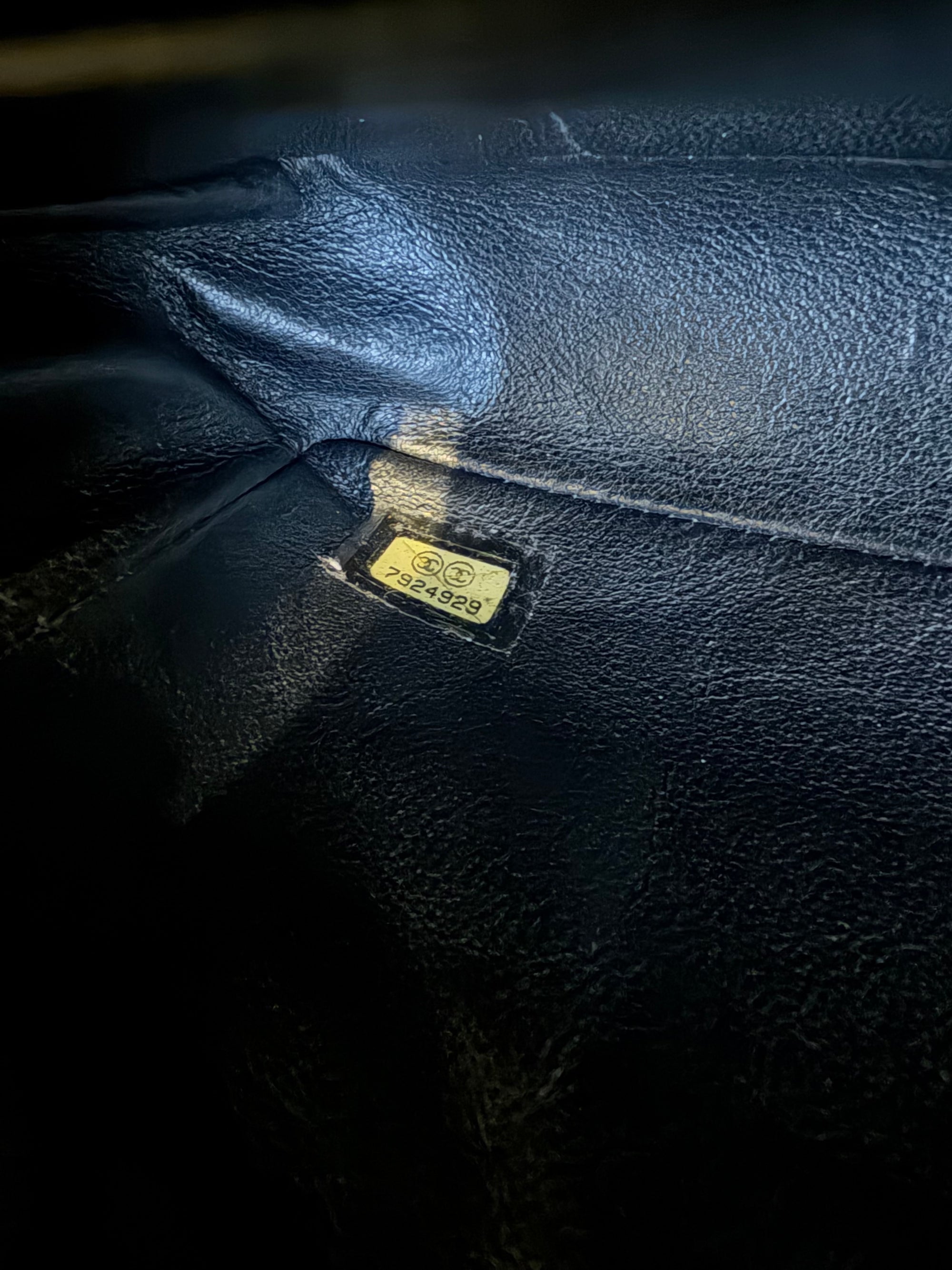 Rare! Chanel black lambskin chocolate bar east west bag with embellished chain