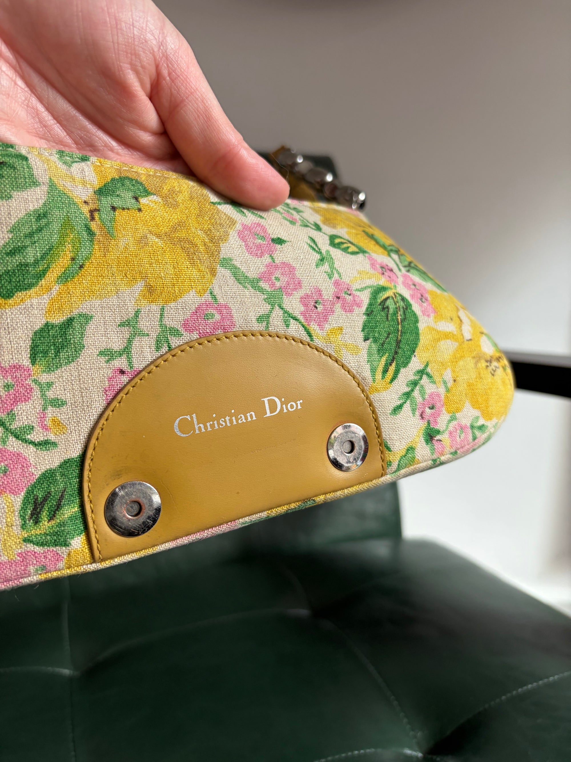 Vintage Floral Dior Malice Shoulder Bag