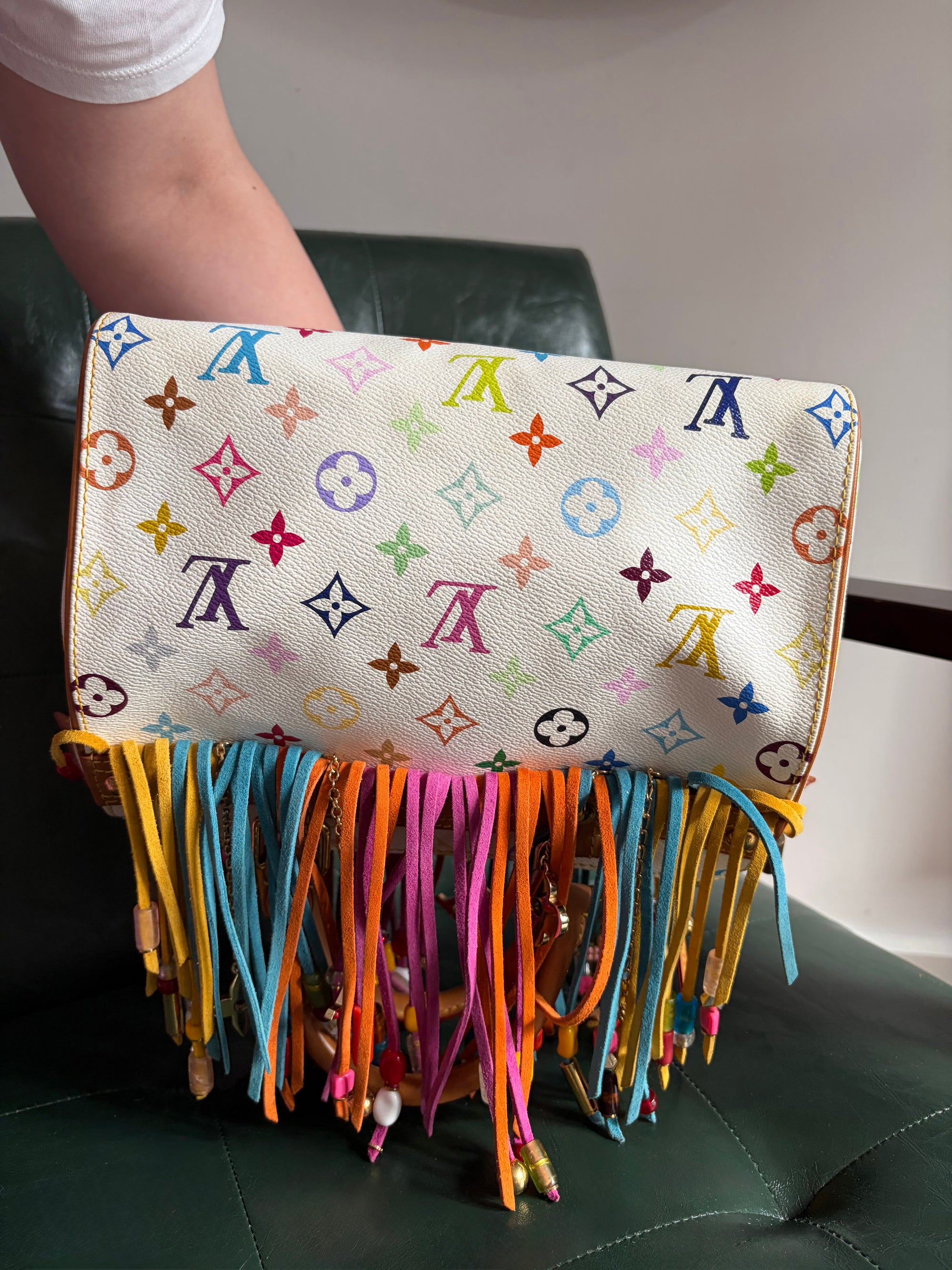 Louis Vuitton x Takashi Murakami Vintage Fringe Speedy 25