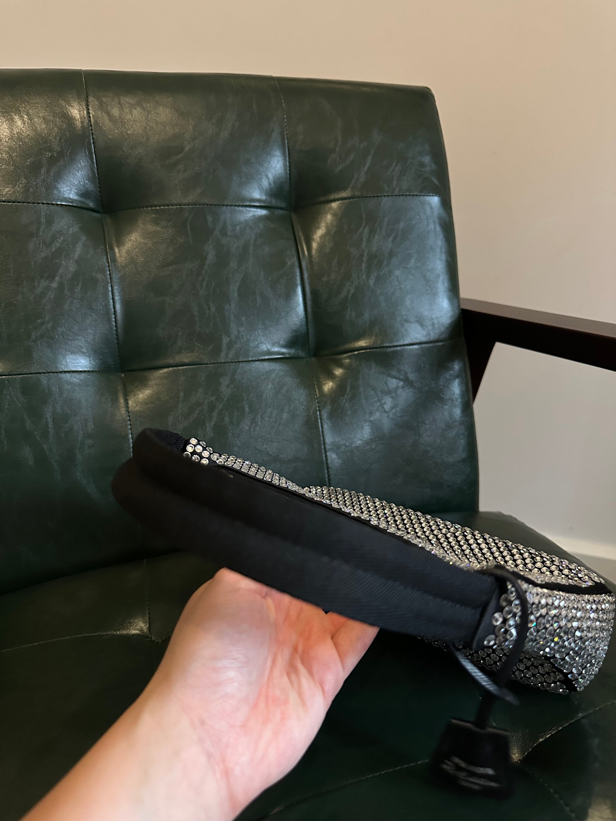 Prada black crystal re-edition 2000