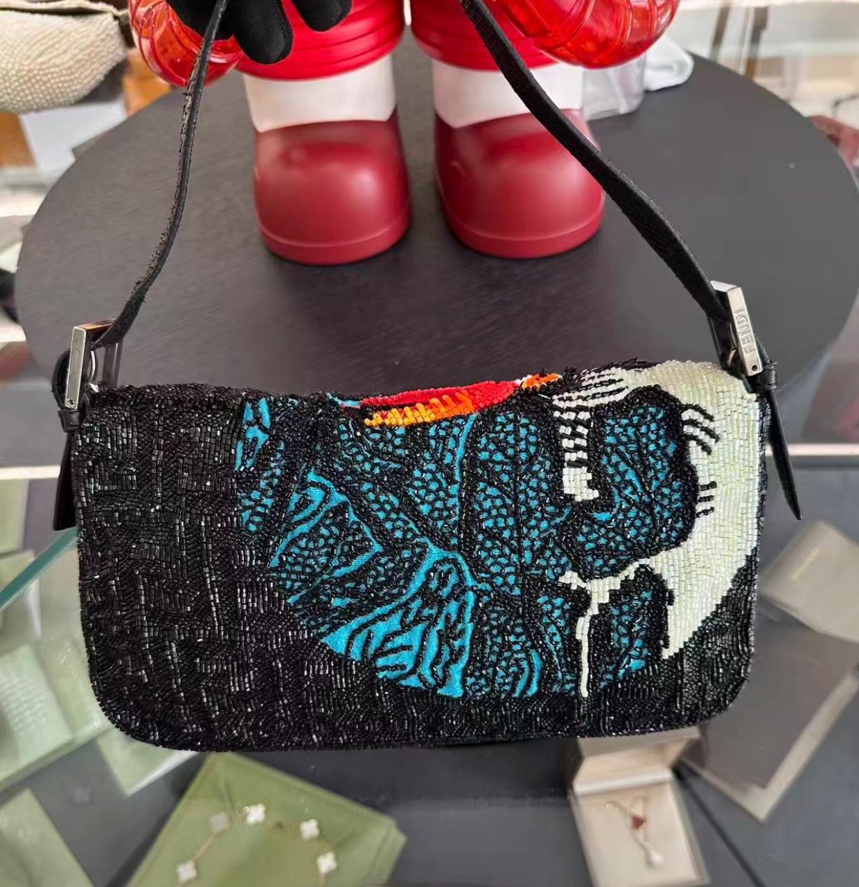 Ultra rare! Fendi Rio inspired beaded toucan baguette