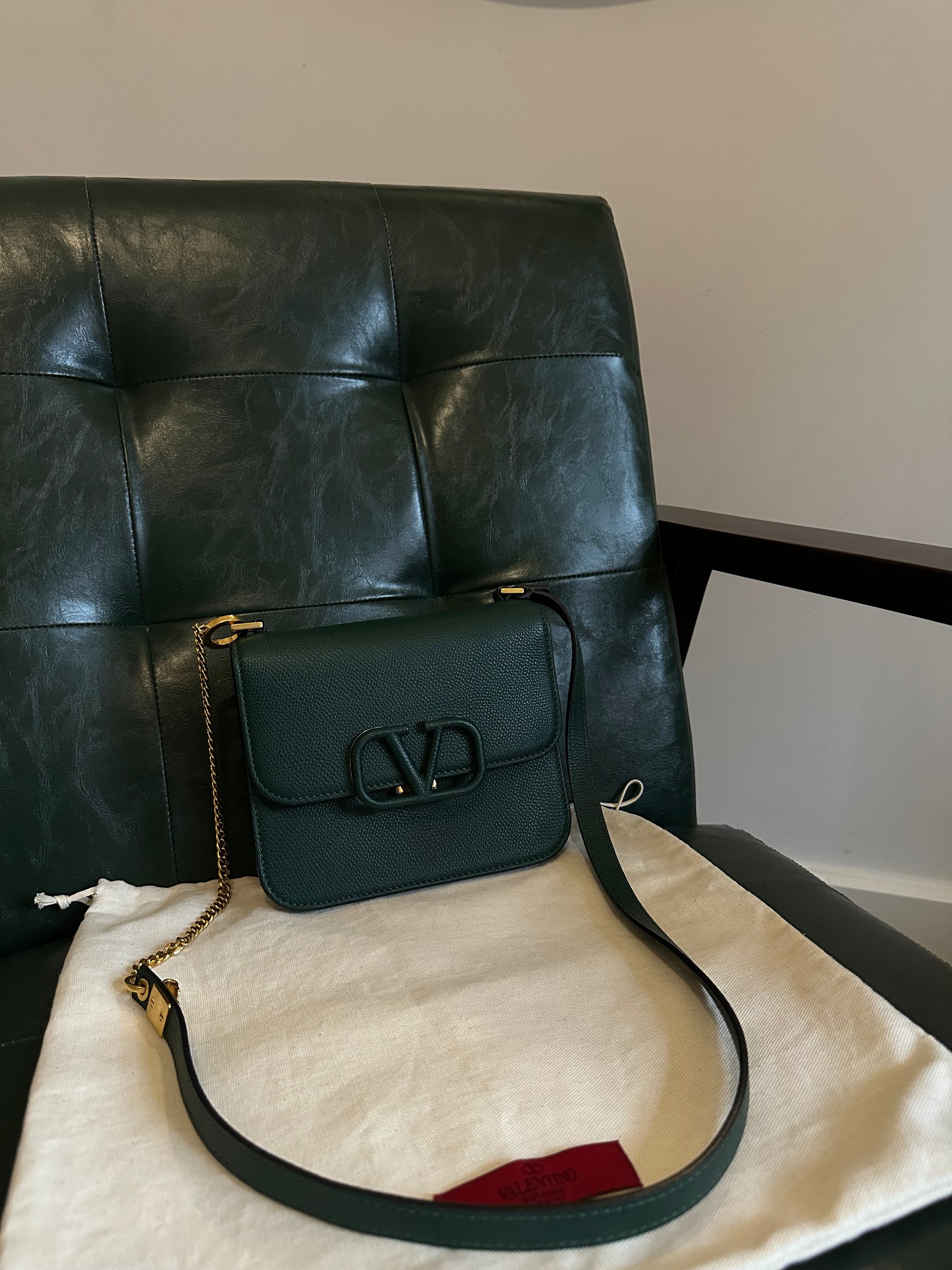 Valentino Garavani small VSling green bag