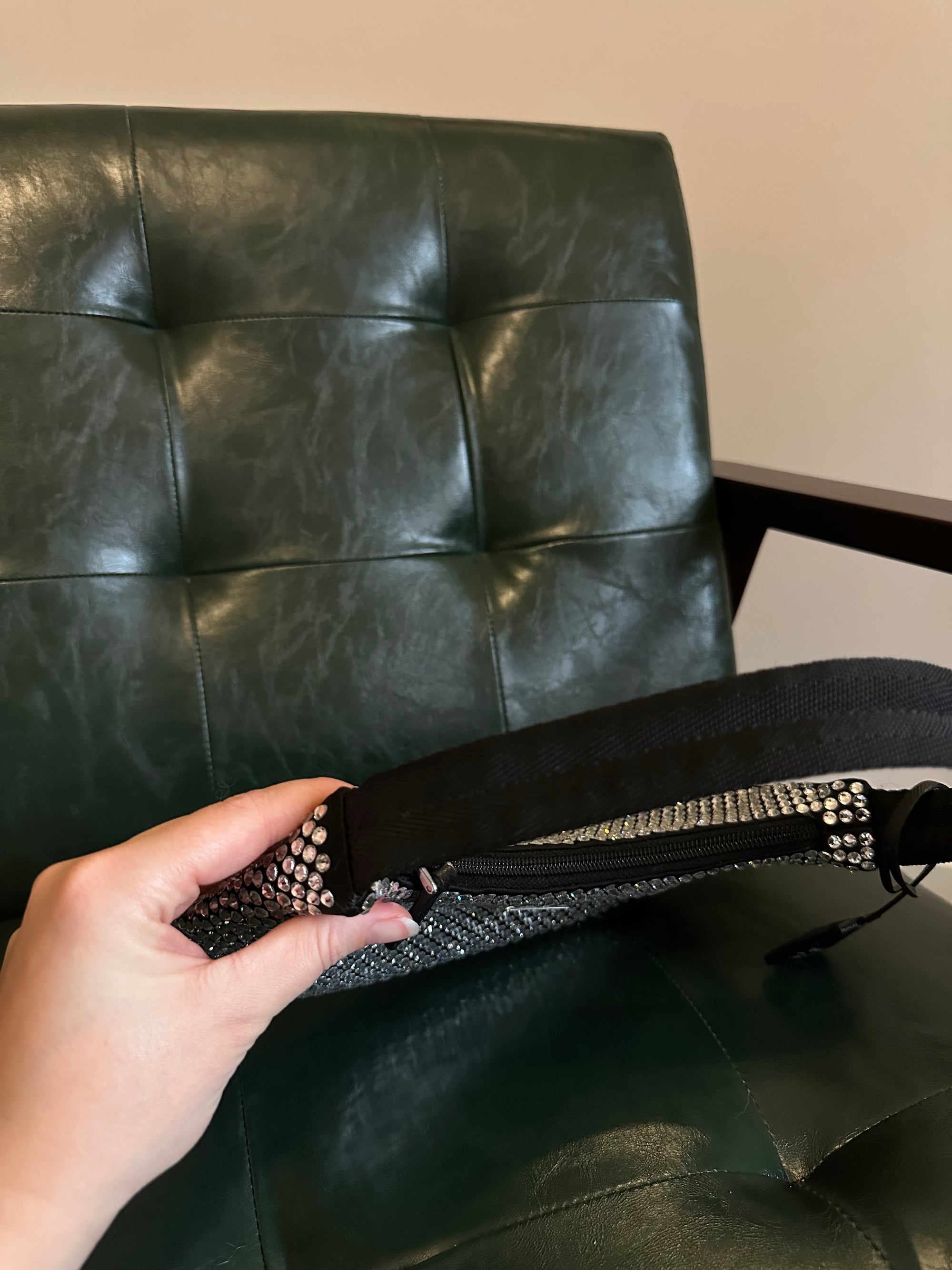 Prada black crystal re-edition 2000