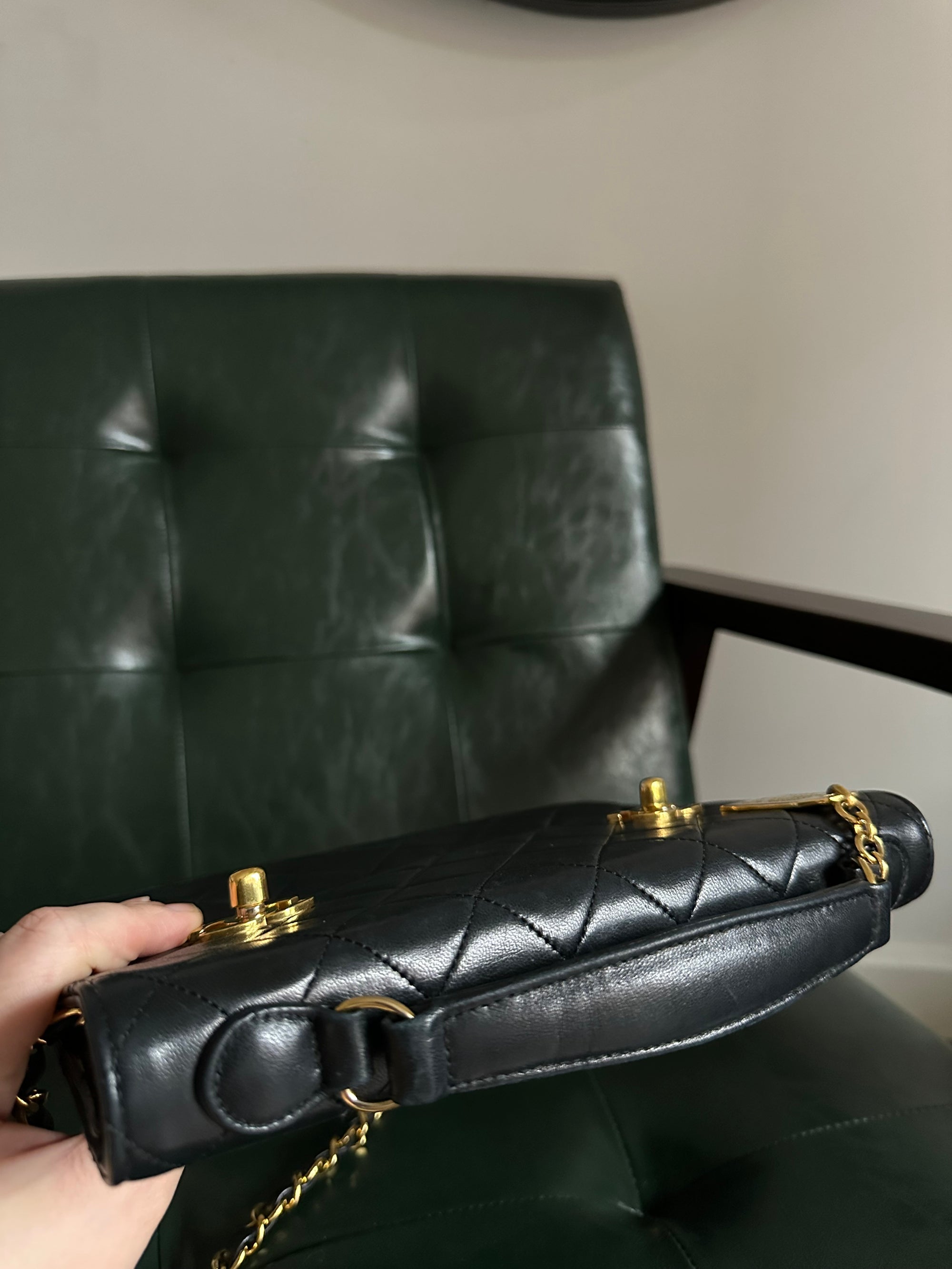 Chanel Double Turnlock Mini Briefcase Bag - 24ct Gold Hardware