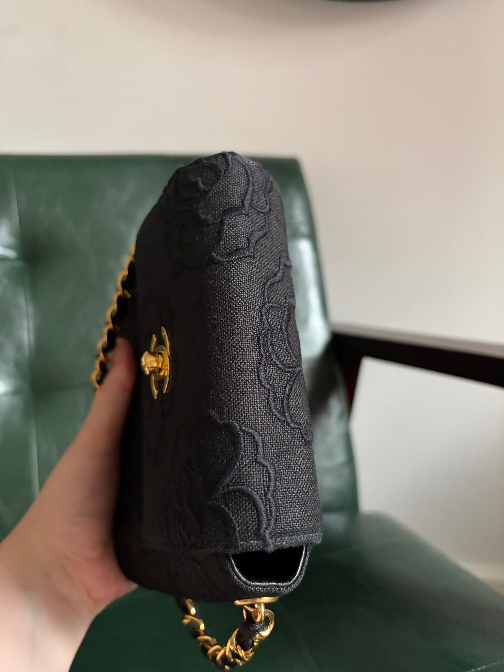 Rare! Black Chanel Camellia Mini Bag