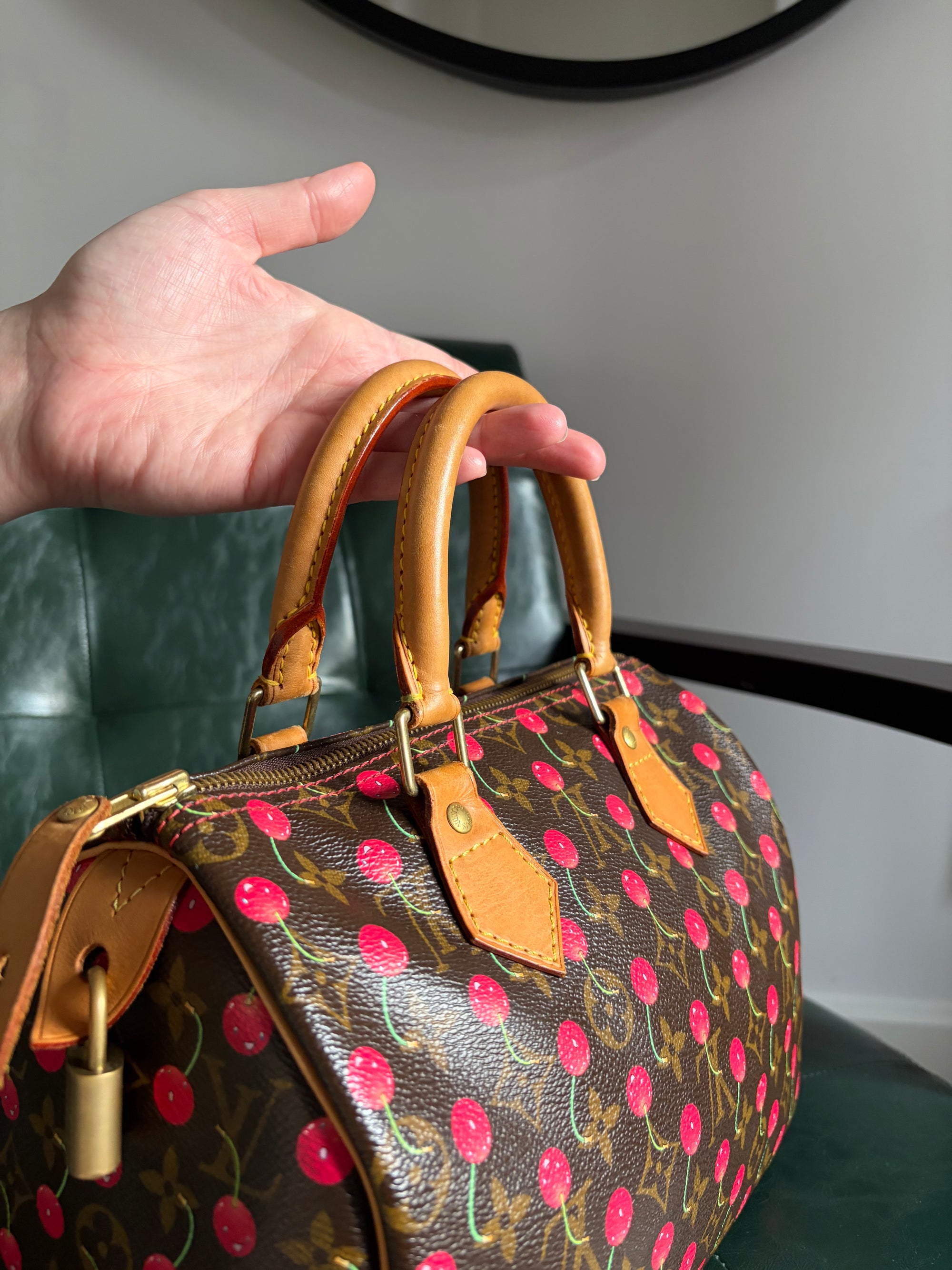 Louis Vuitton x Takashi Murakami Vintage Cherry Speedy 25