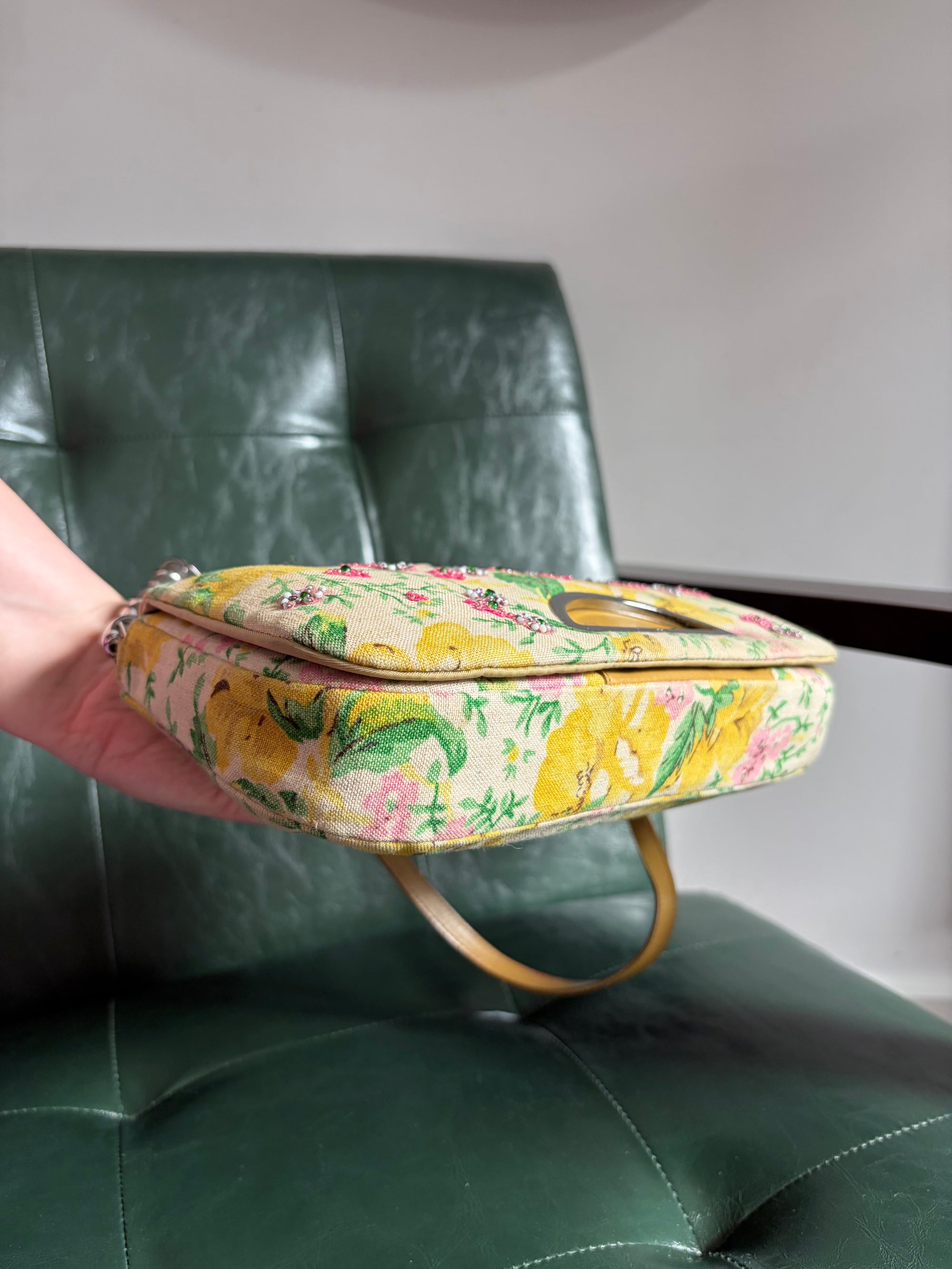 Vintage Floral Dior Malice Shoulder Bag
