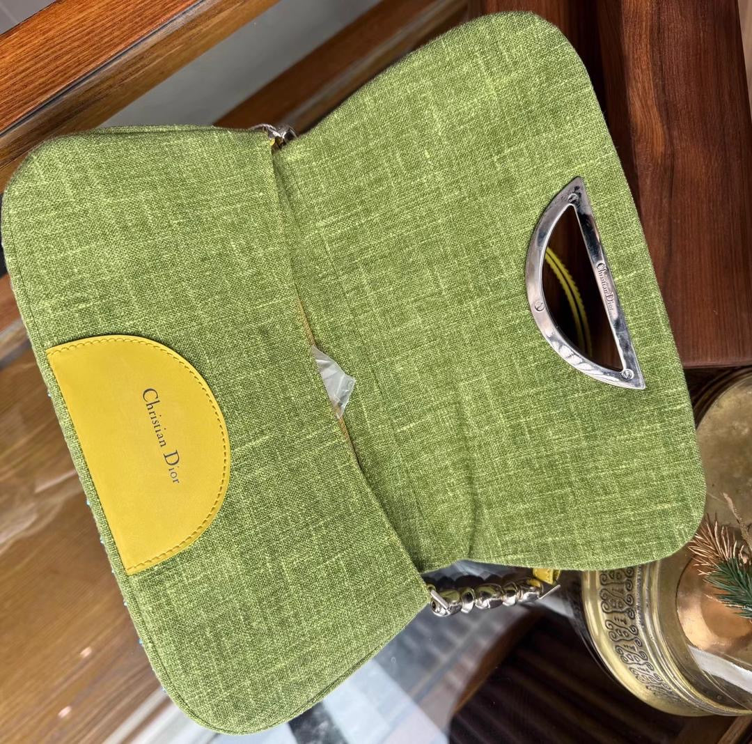 Vintage Dior Green Butterfly Malice Bag