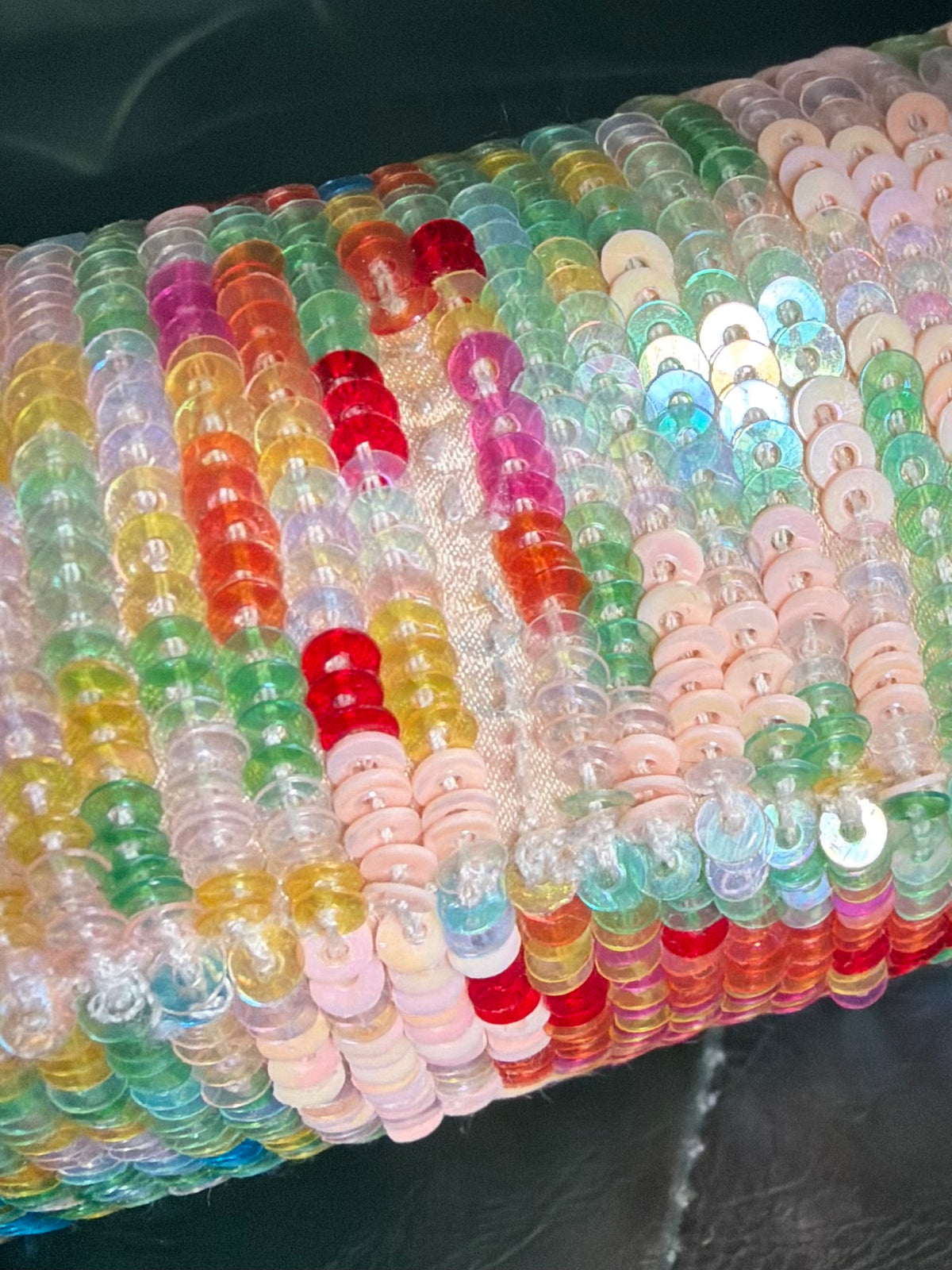 Ultra rare! Limited Edition vintage Fendi multicoloured sequin Splash Ball 'Confetti' baguette