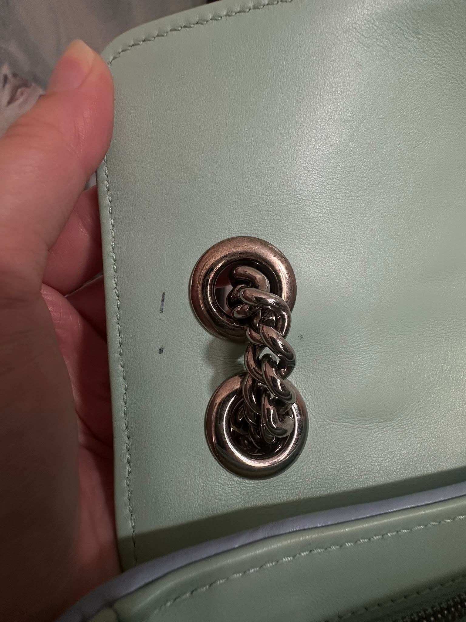 Gucci rainbow stripe marmont bag size small
