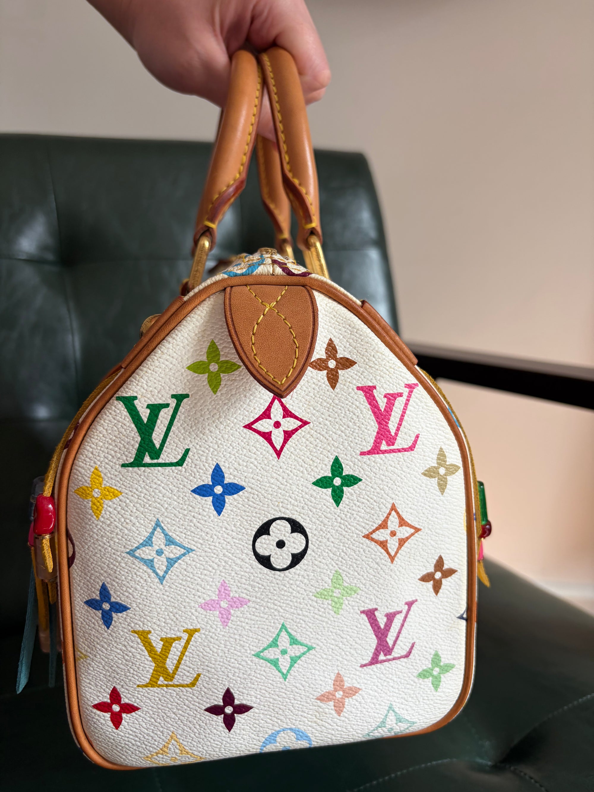 Louis Vuitton x Takashi Murakami Vintage Fringe Speedy 25