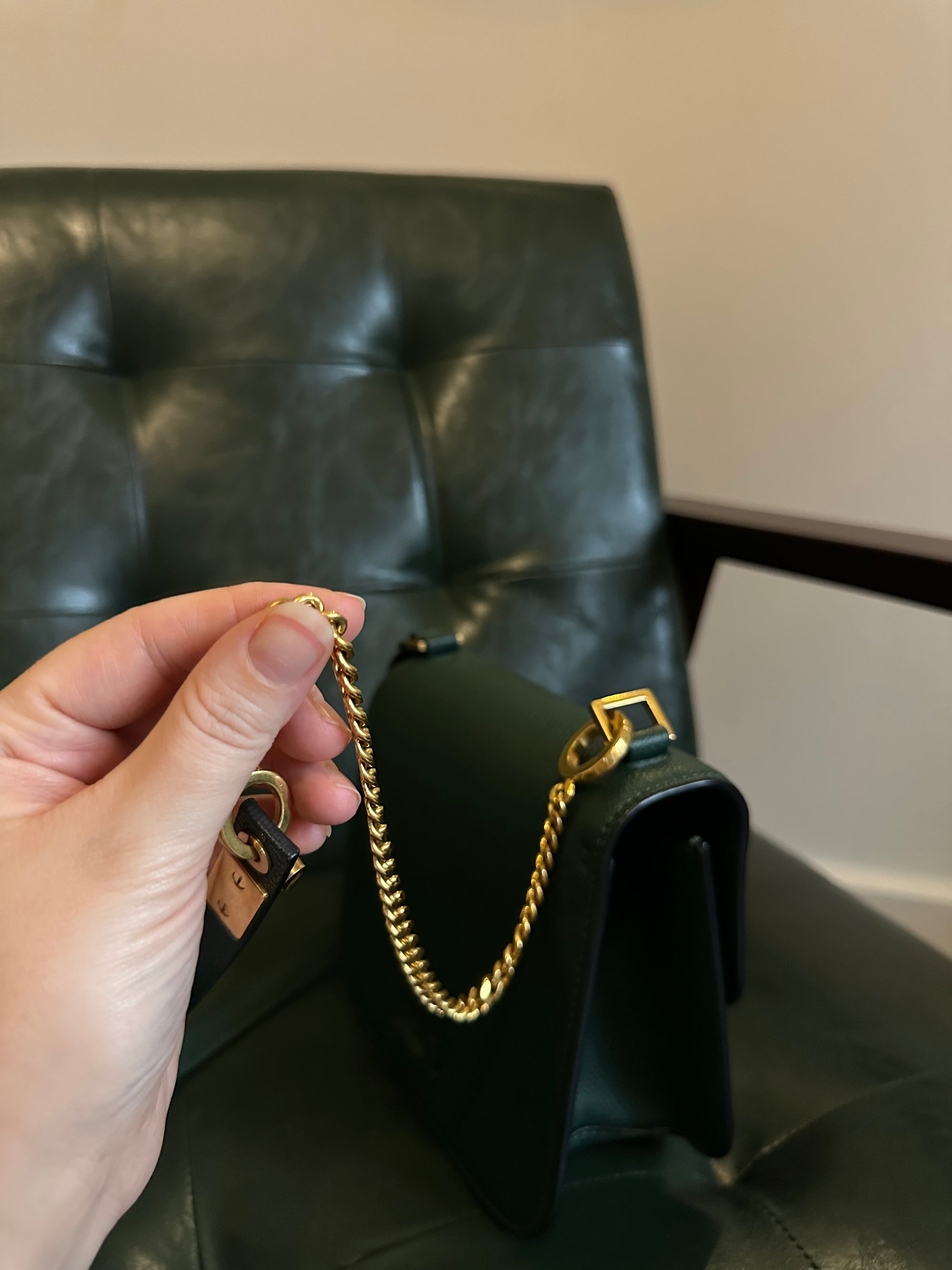 Valentino Garavani small VSling green bag