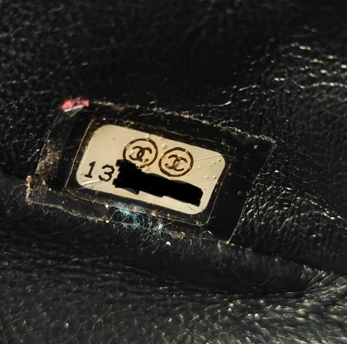 Chanel black caviar leather East West shoulder bag