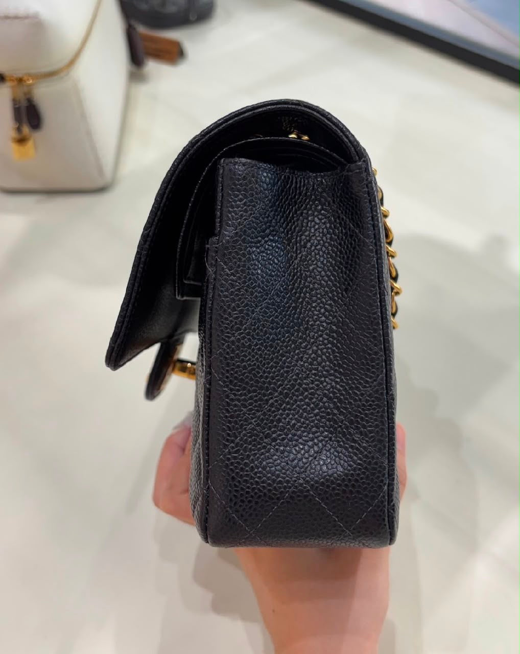 Pre-order - Chanel Series 6 vintage black caviar medium classic flap bag 24 carat gold plated hardware