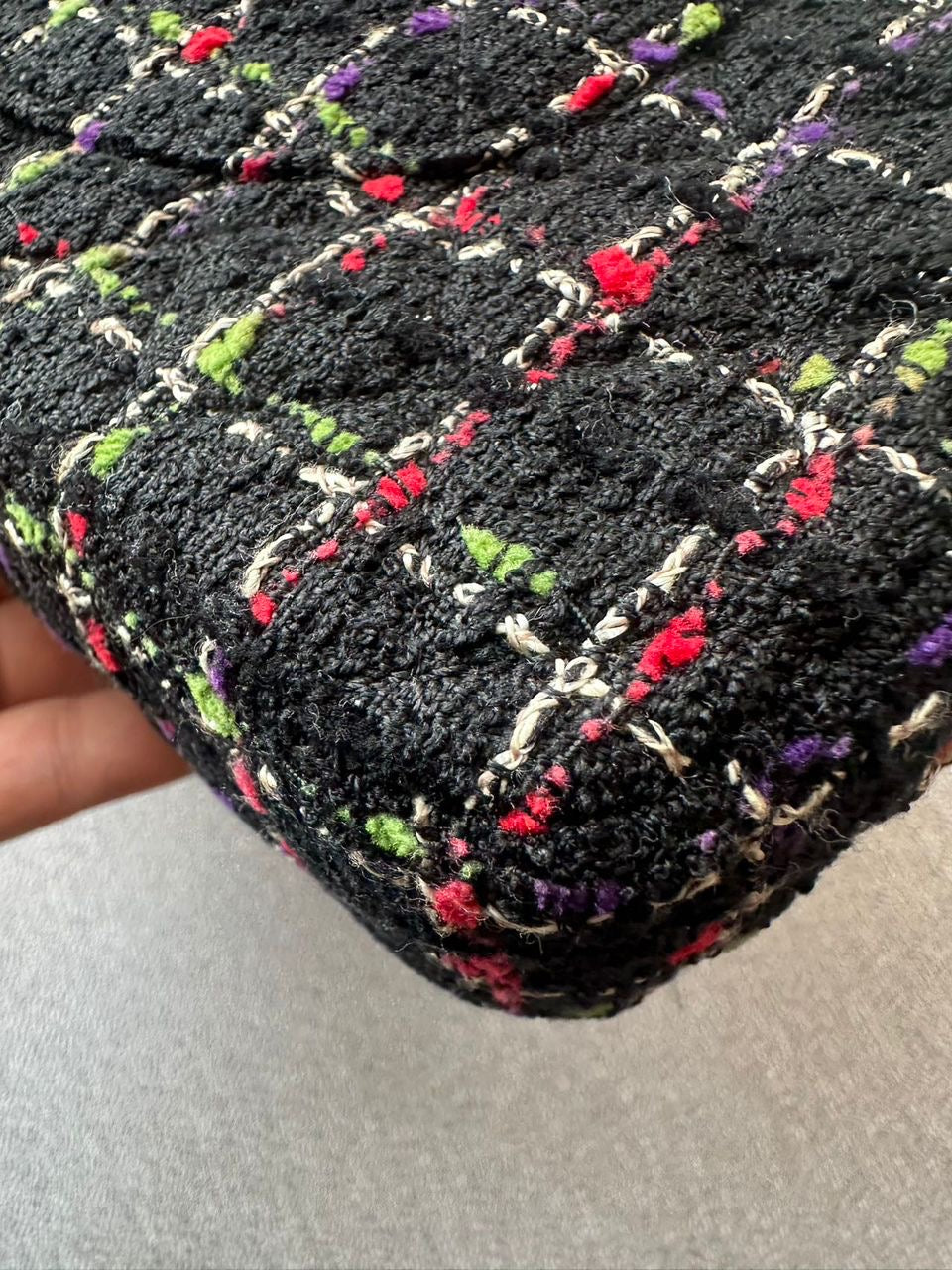 Ultra rare! Chanel medium ladybug single flap bag tweed Series 14