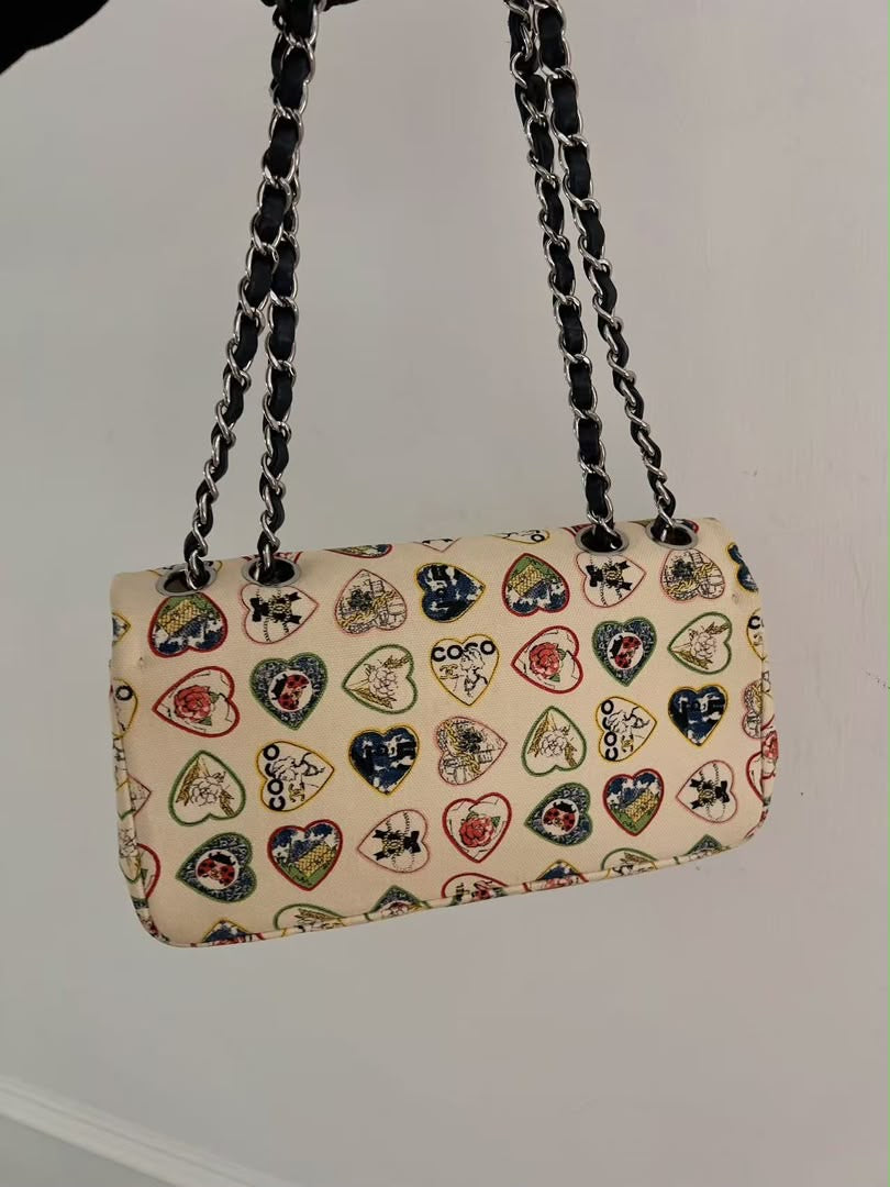 Chanel Valentines east west flap bag