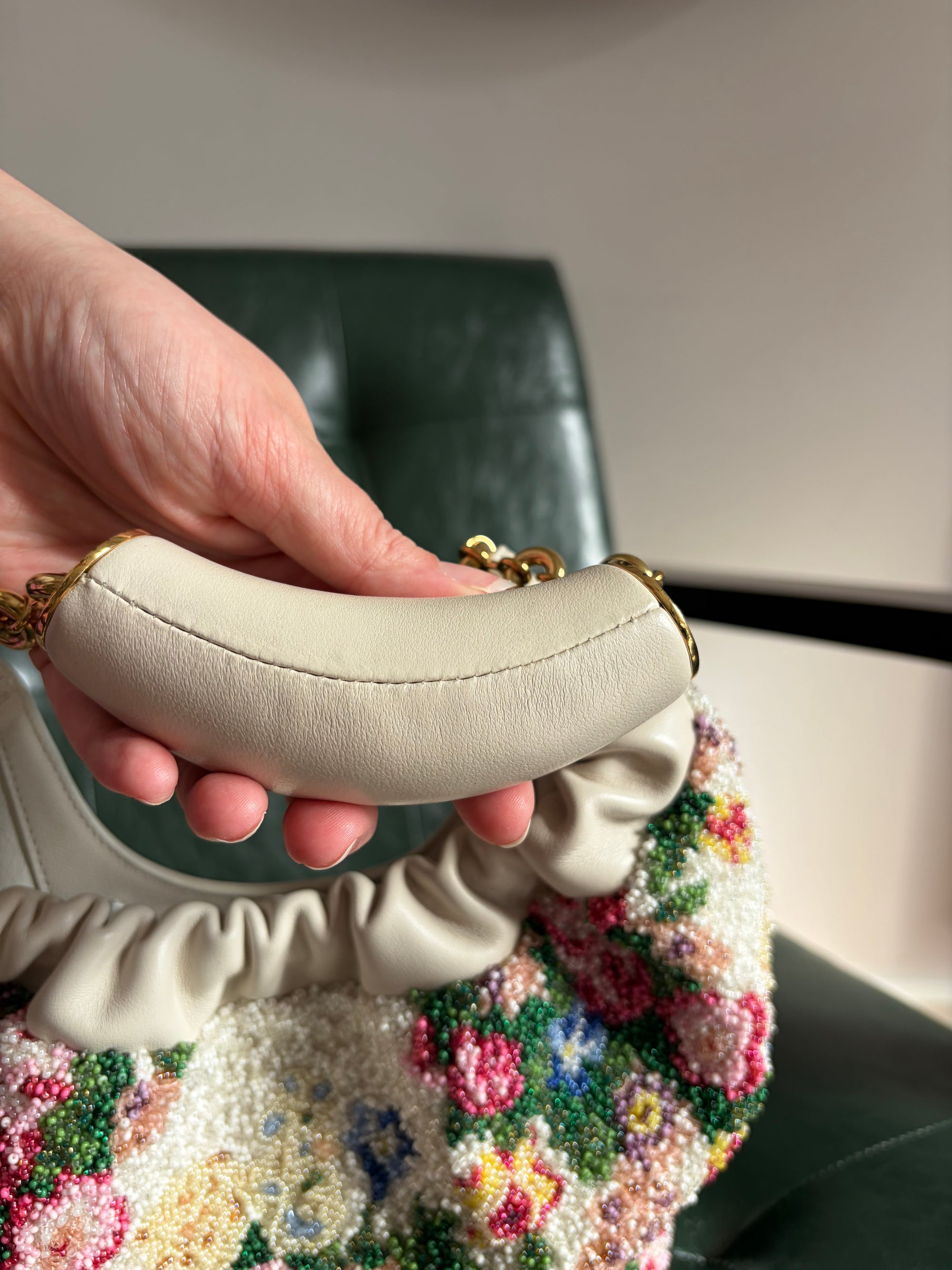 Special Edition Floral Beaded Loewe Mini Squeeze Bag