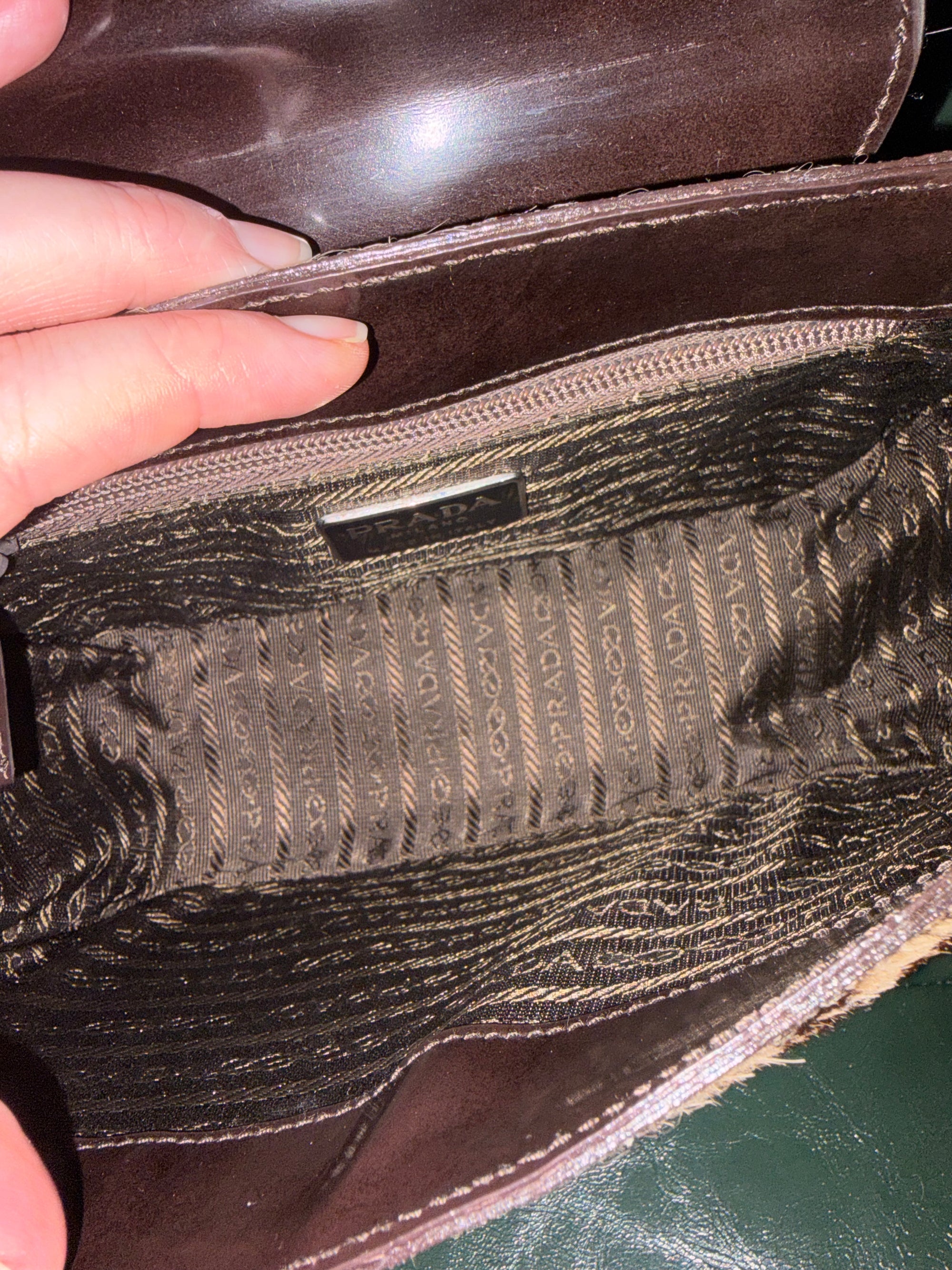 Vintage Prada pony hair cheetah print top handle bag