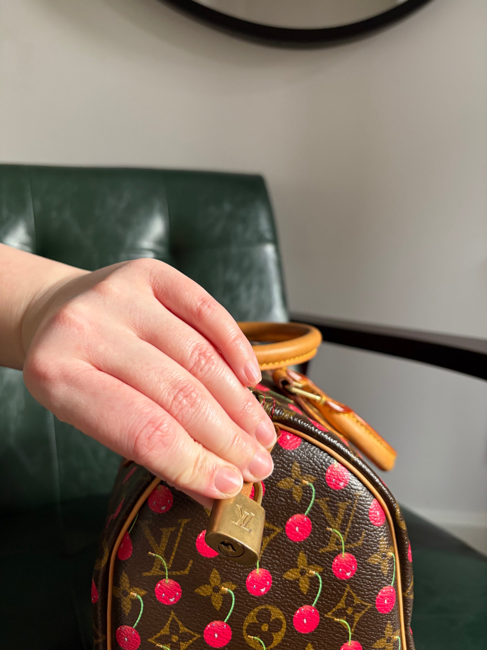 Louis Vuitton x Takashi Murakami Vintage Cherry Speedy 25