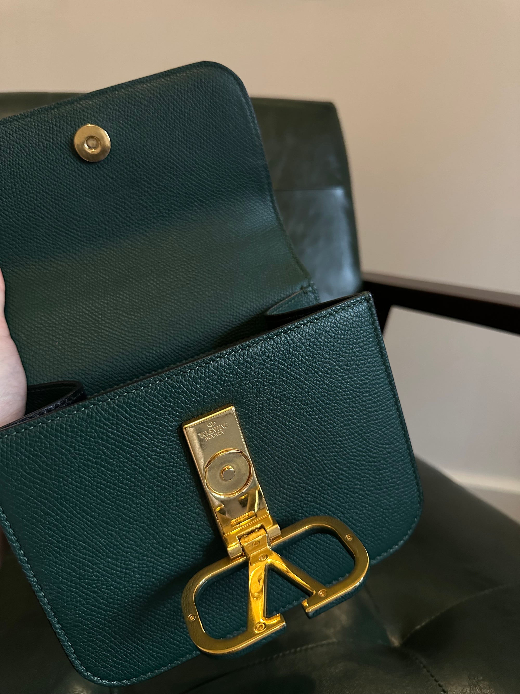 Valentino Garavani small VSling green bag