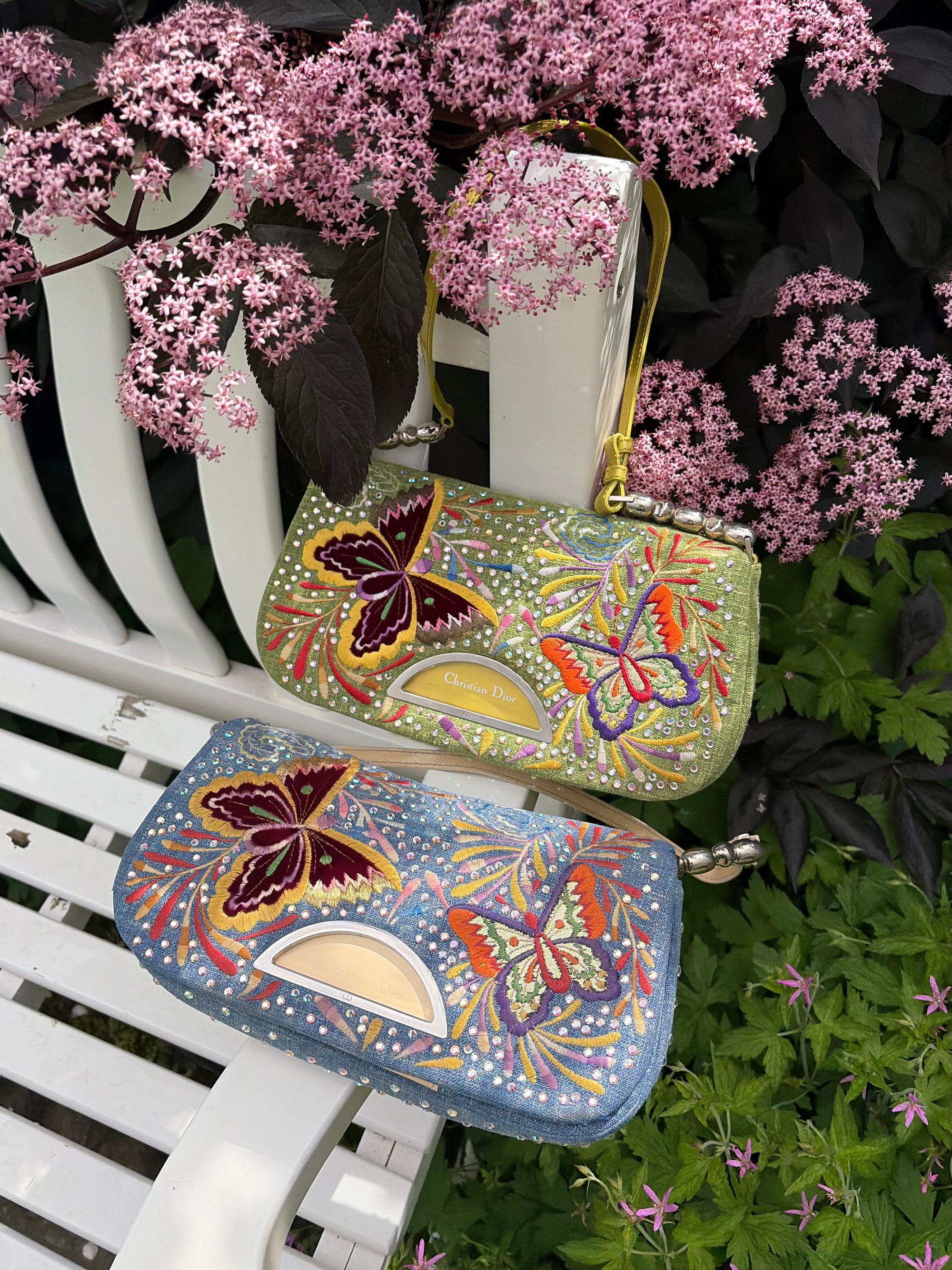 Vintage Dior Blue Butterfly Malice Bag - Deposit