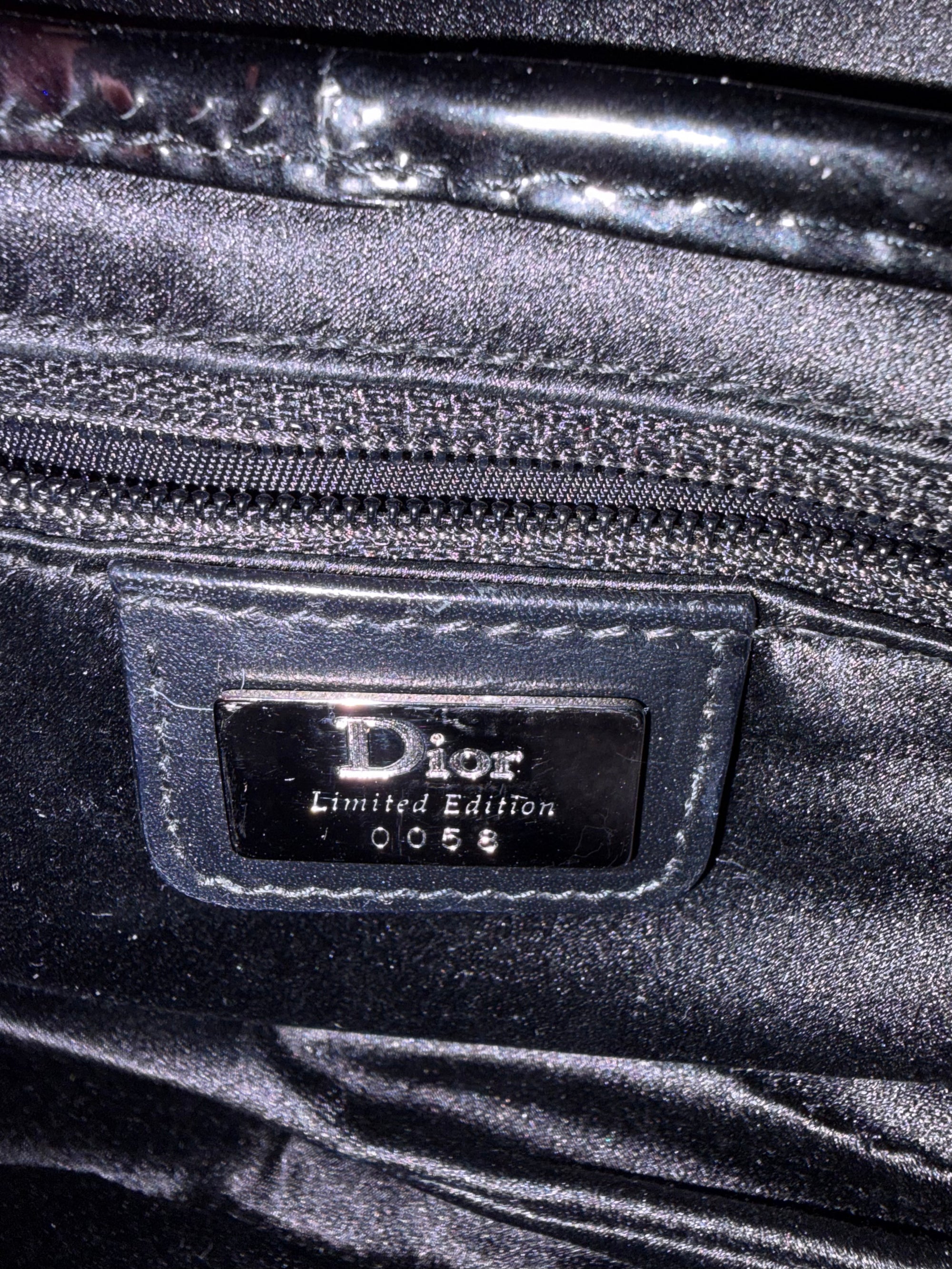 Limited Edition Dior mini saddle bag black embellished monogram canvas