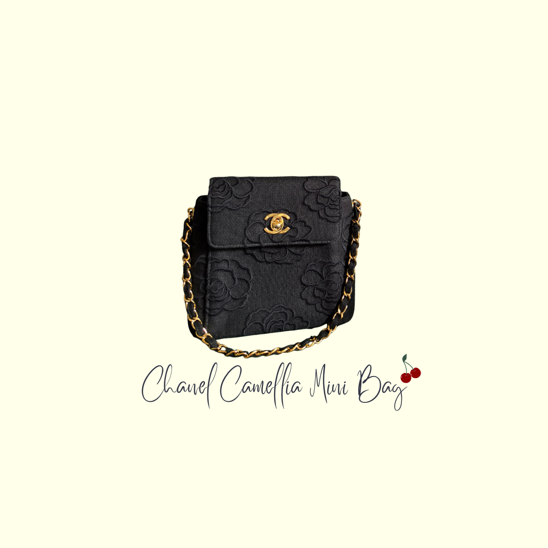 Rare! Black Chanel Camellia Mini Bag