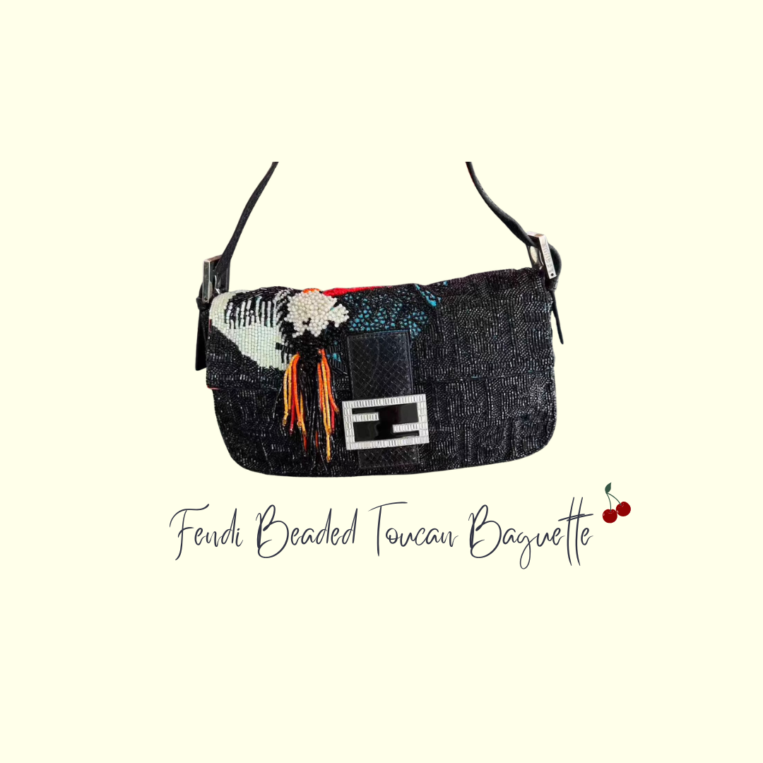 Ultra rare! Fendi Rio inspired beaded toucan baguette
