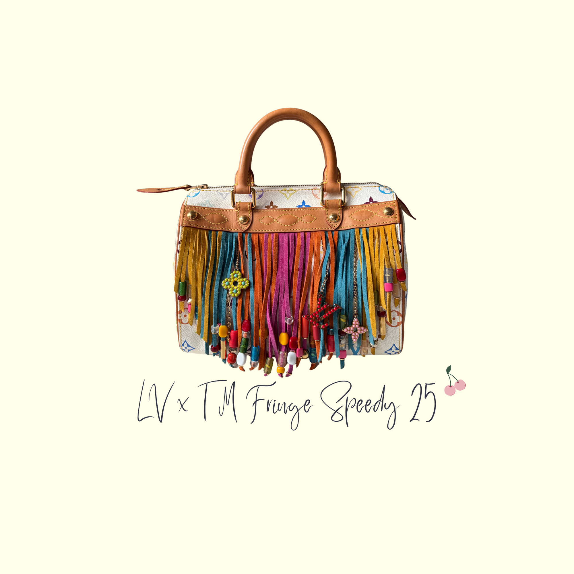 Louis Vuitton x Takashi Murakami Vintage Fringe Speedy 25