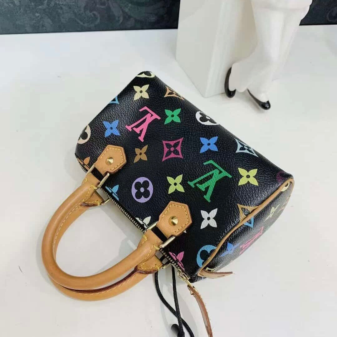 Louis Vuitton x Takashi Murakami vintage nano speedy black multi
