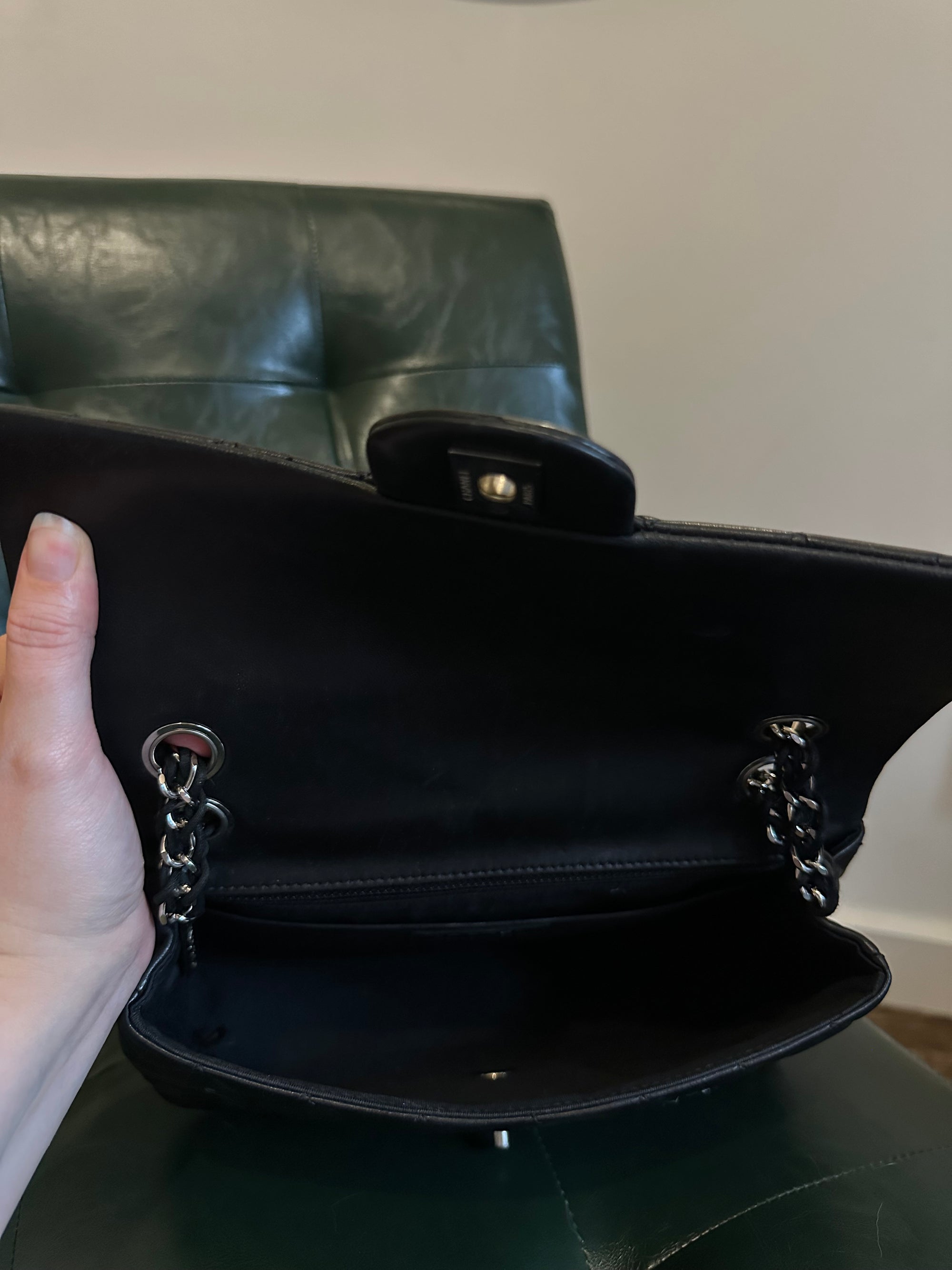 Rare! Chanel medium black ladybug single flap bag