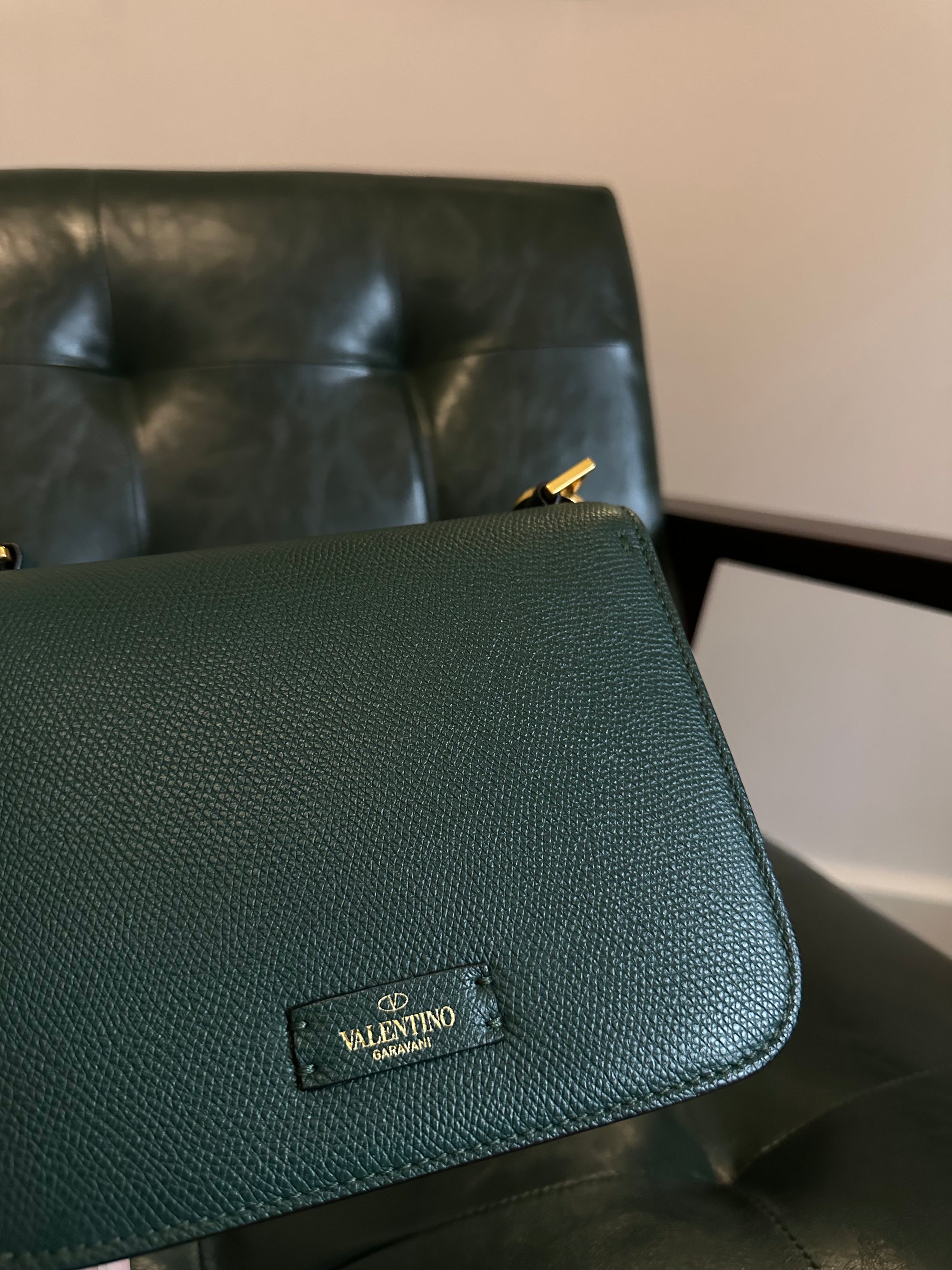 Valentino Garavani small VSling green bag