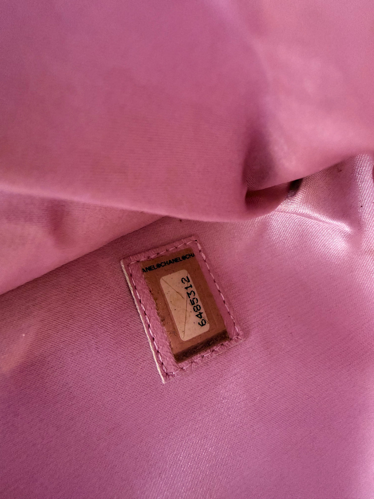 Chanel vintage watercolor kisslock pink and purple tote bag