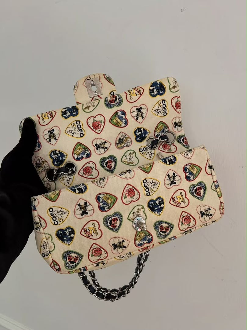 Chanel Valentines east west flap bag