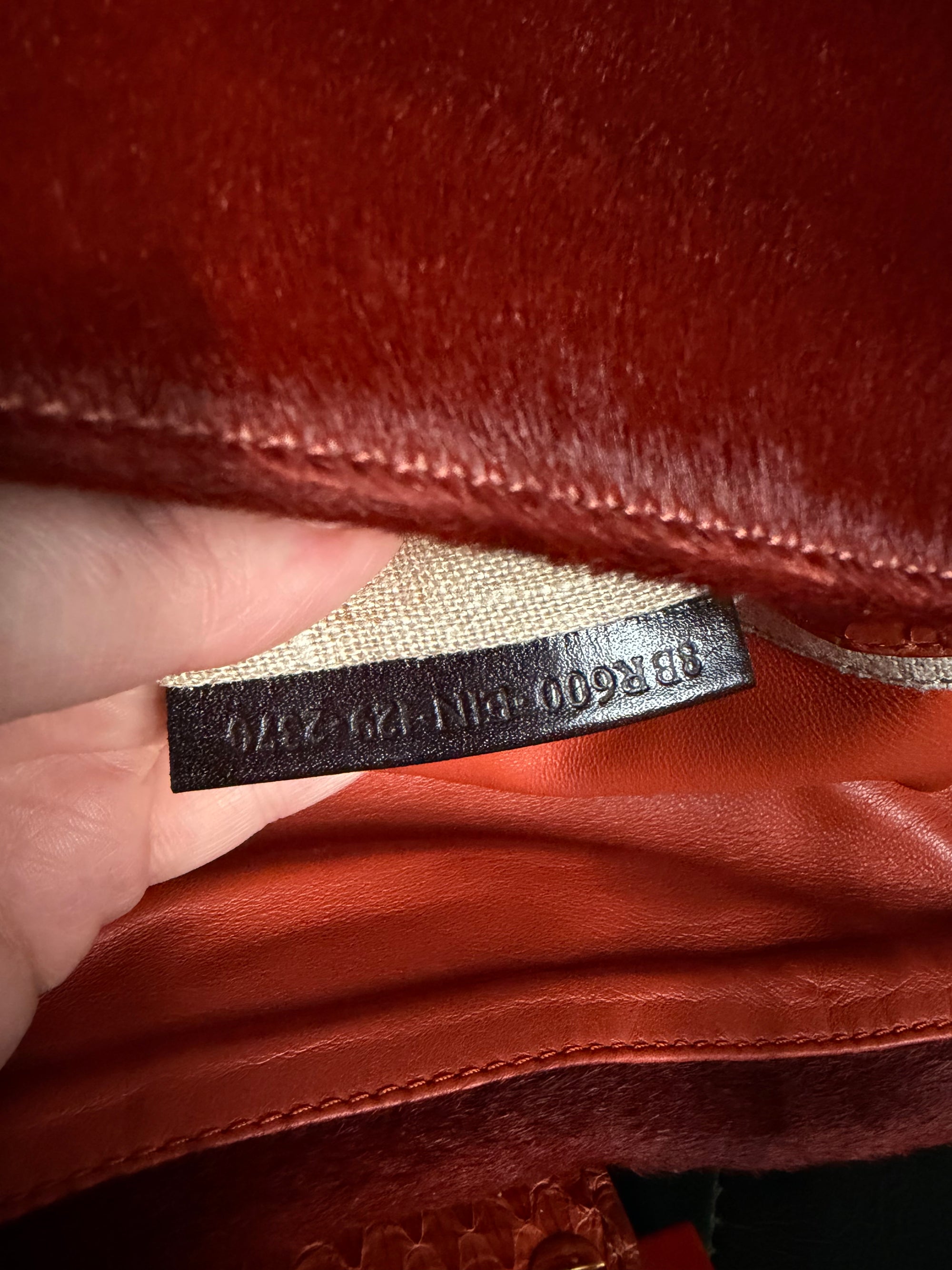 Ultra rare! Orange Fendi pony hair baguette