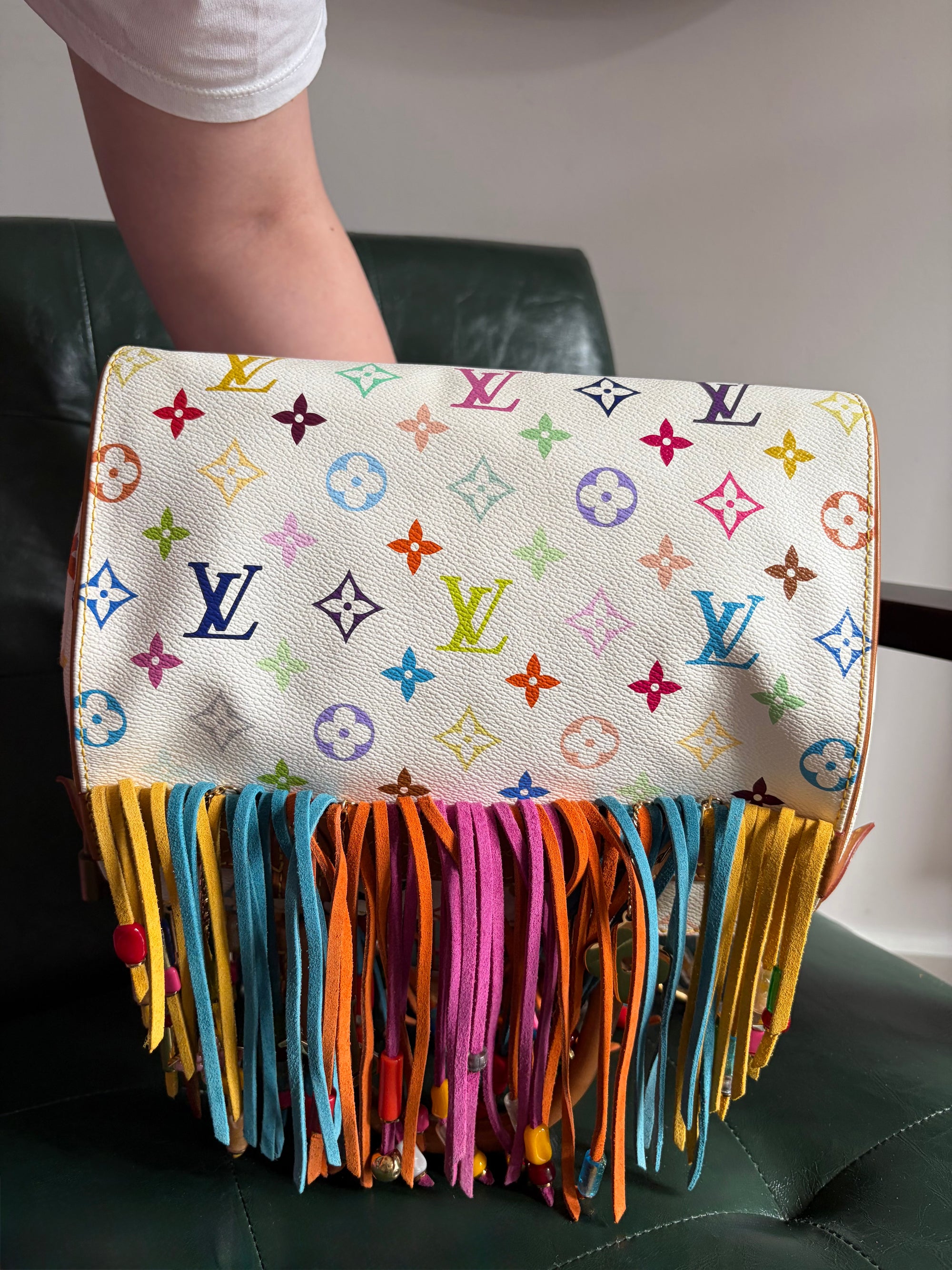 Louis Vuitton x Takashi Murakami Vintage Fringe Speedy 25