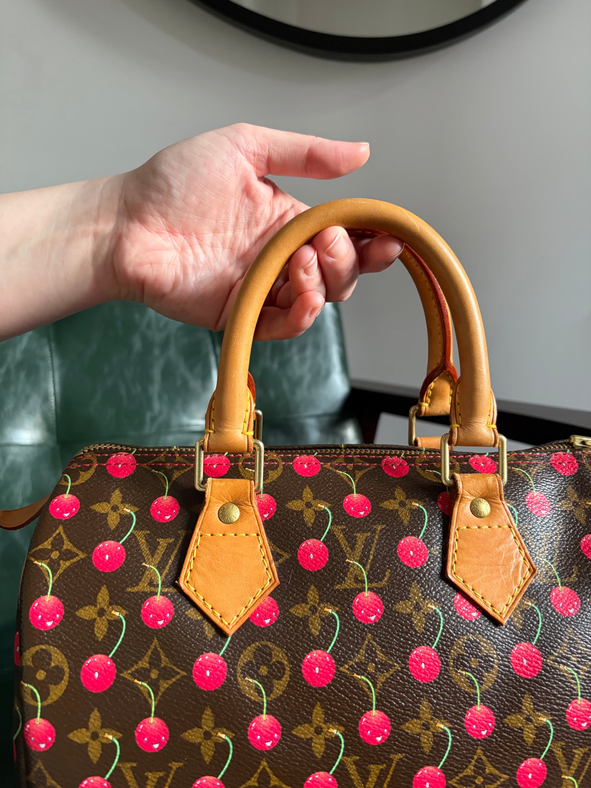 Louis Vuitton x Takashi Murakami Vintage Cherry Speedy 25