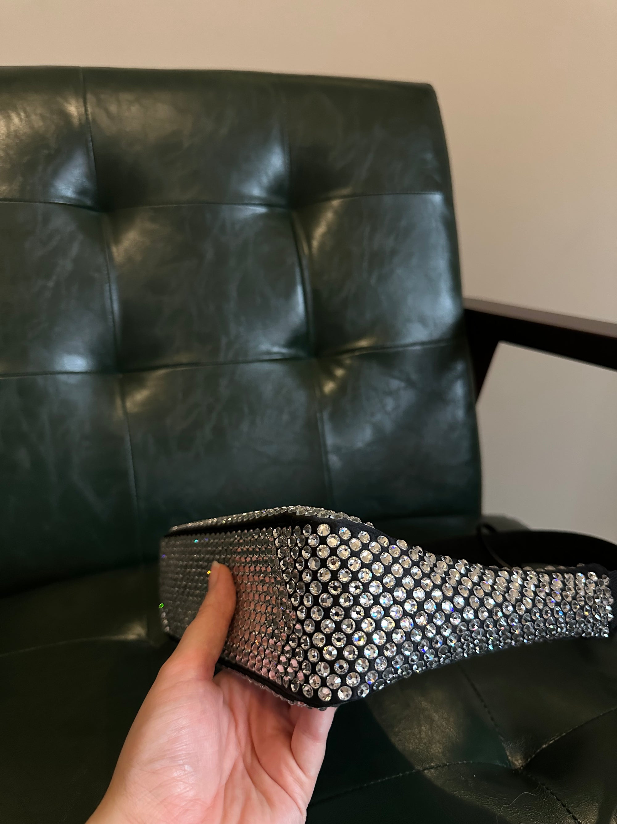 Prada black crystal re-edition 2000