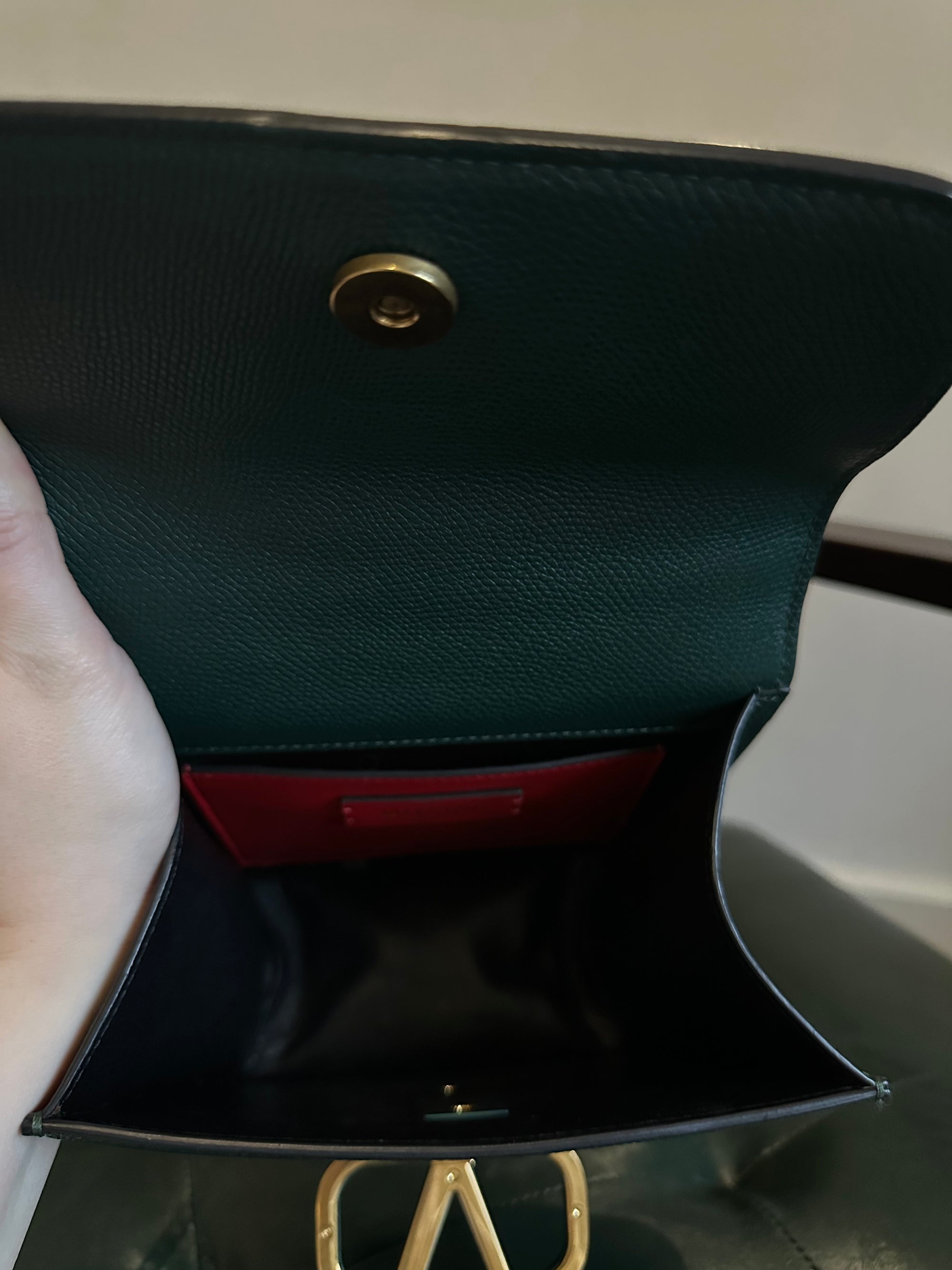 Valentino Garavani small VSling green bag