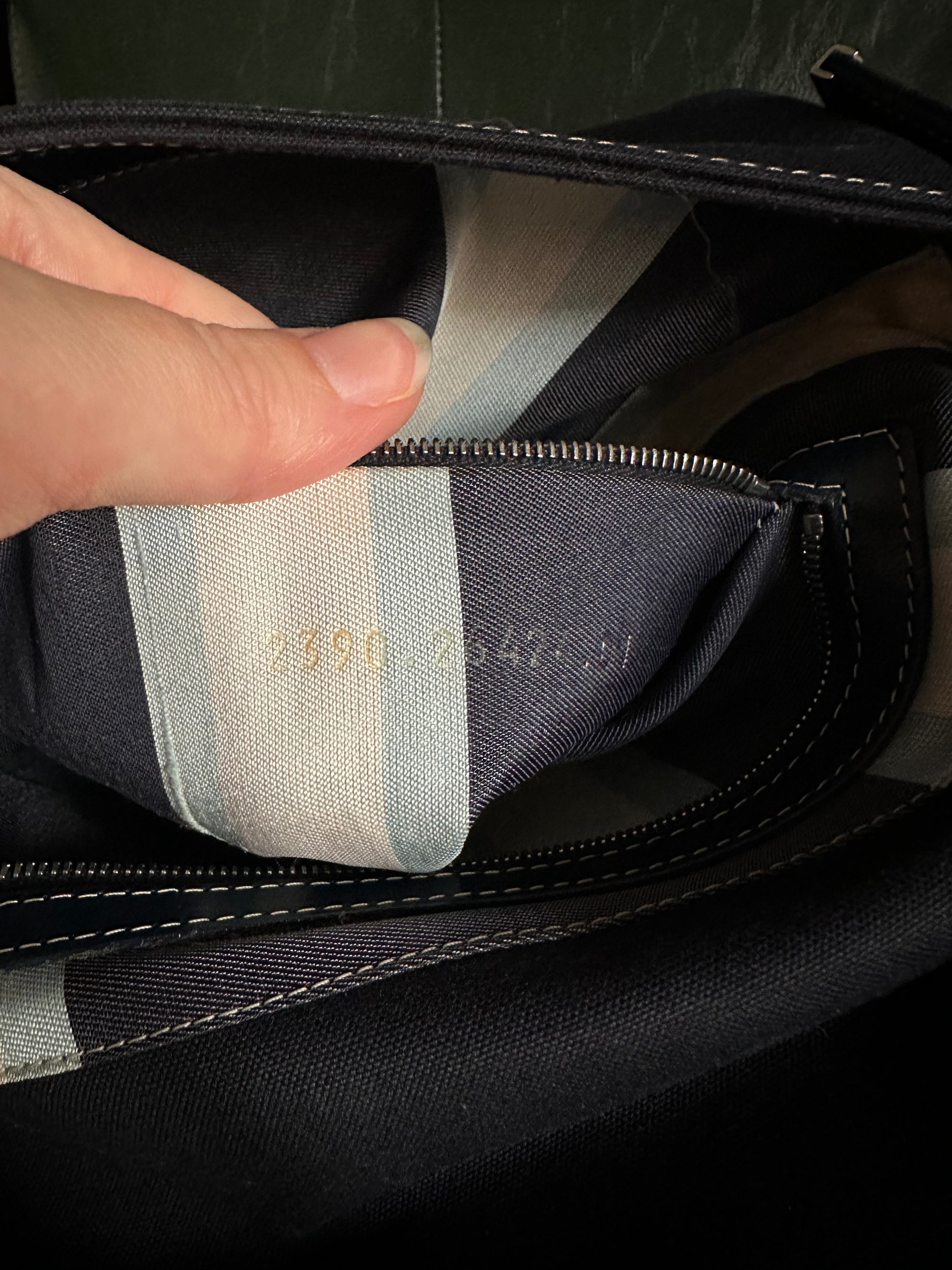 Fendi Blue Denim Baguette - Silver Psychedelic Swirl Clasp