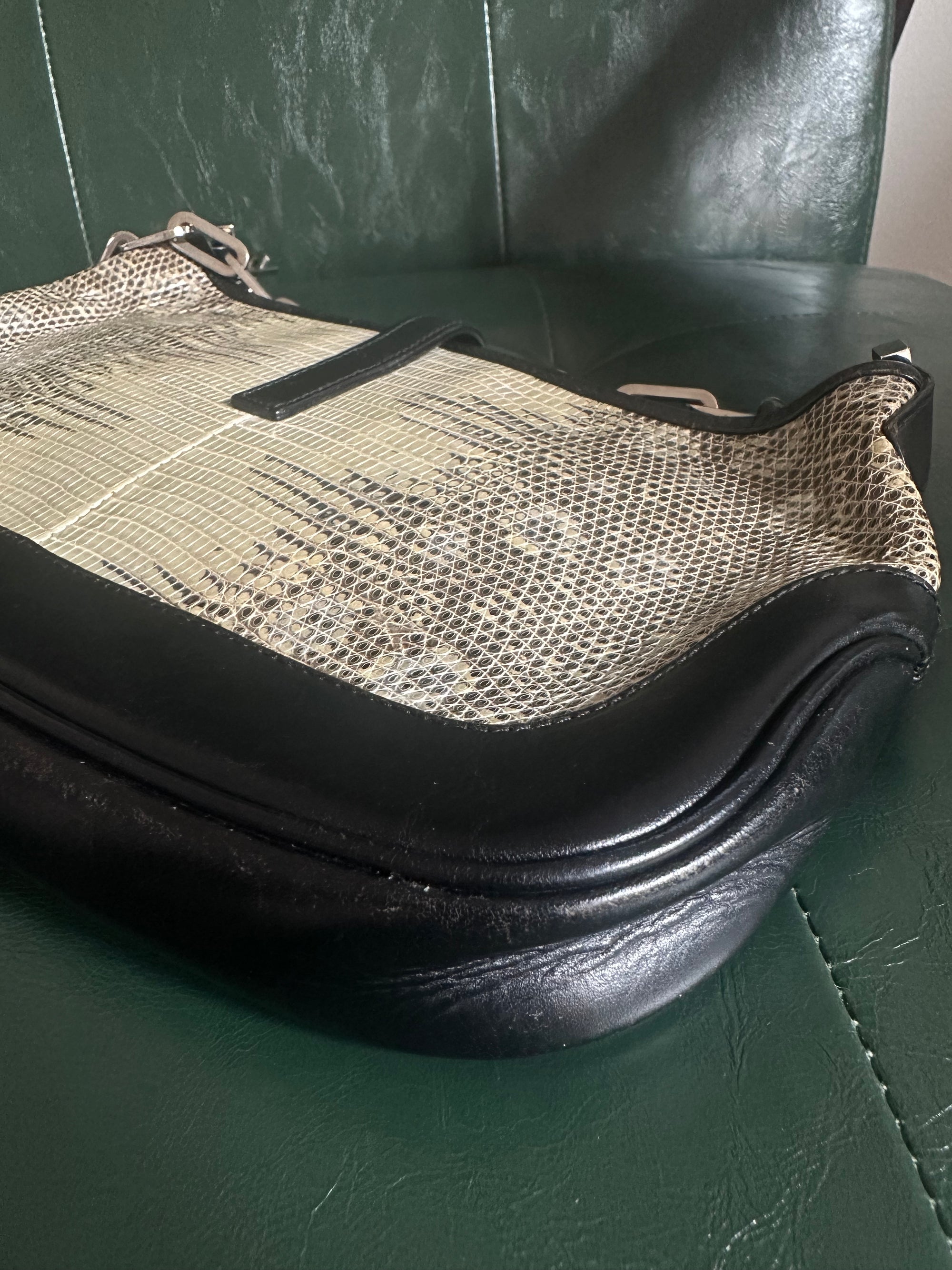 Vintage Gucci Lizard Jackie Shoulder Bag - Tom Ford Era